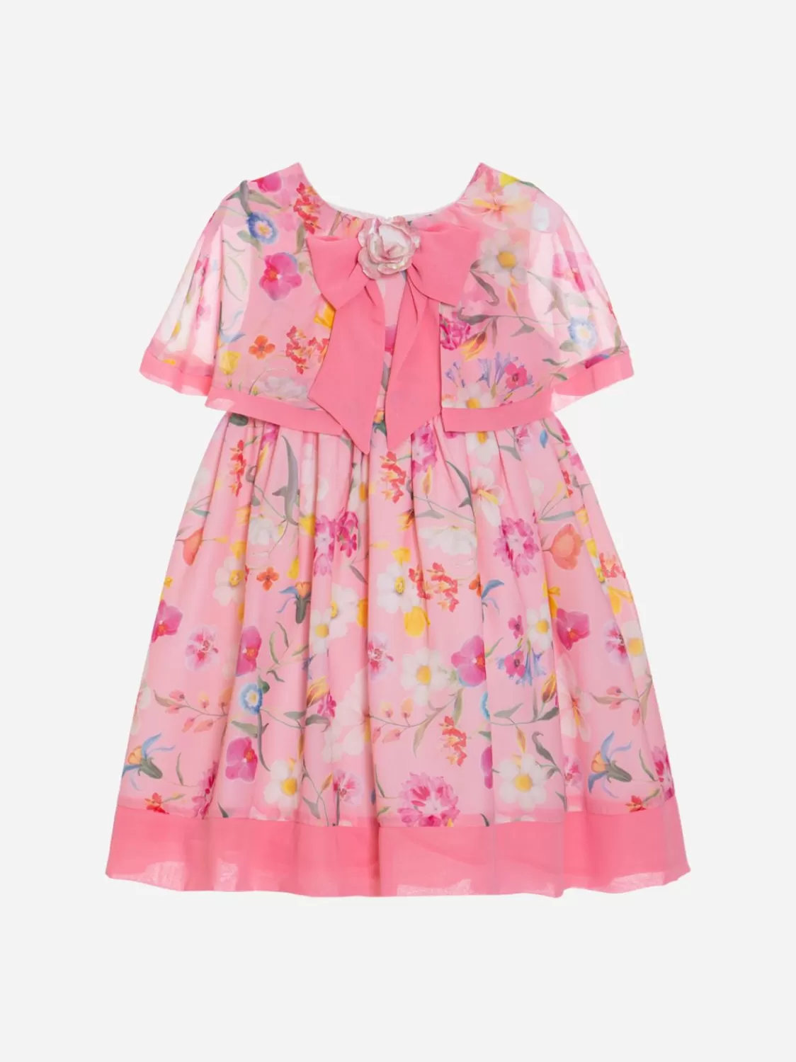 Meisje Patachou Roze Jurk Met Bloemenprint