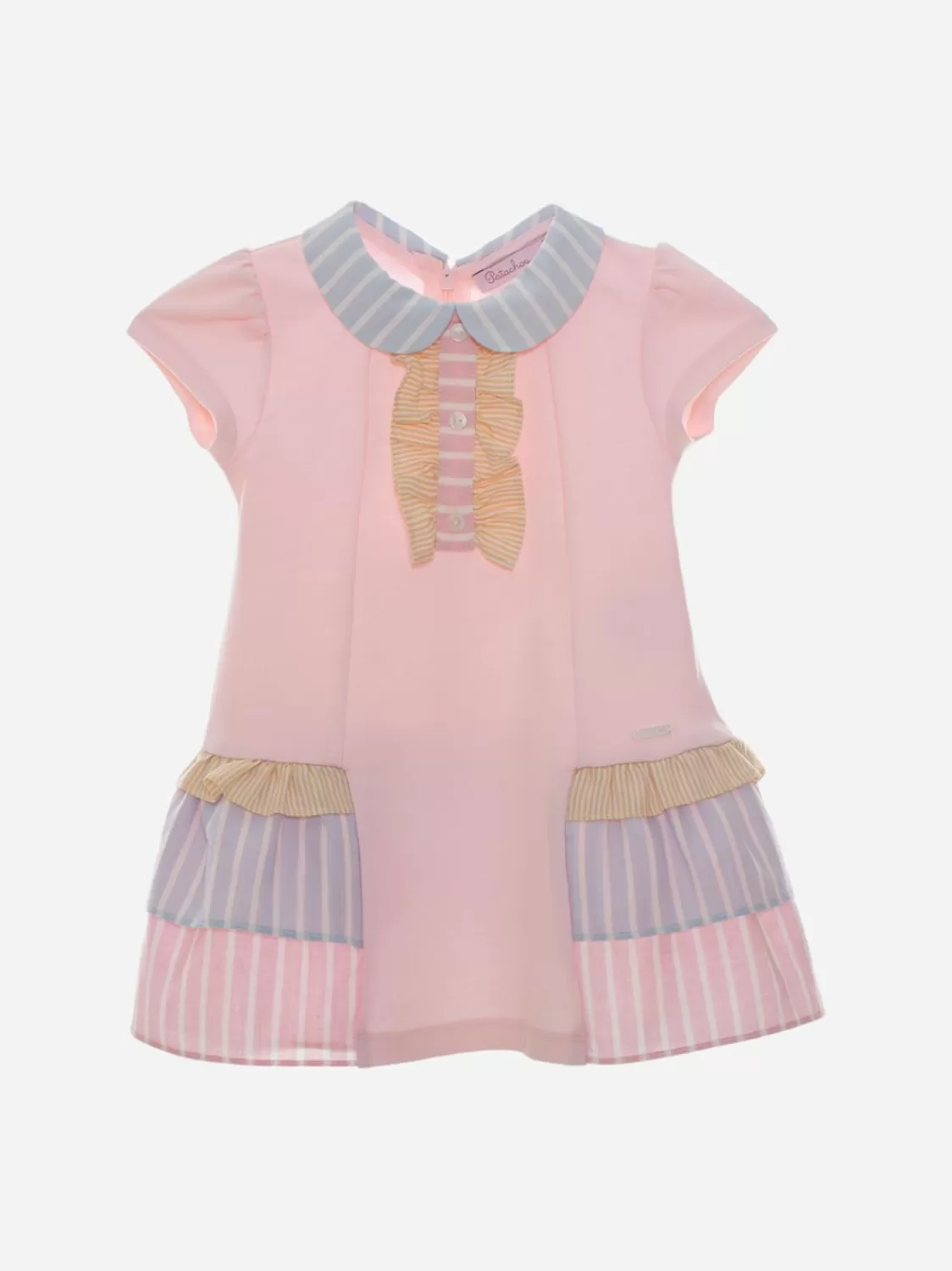 Baby Patachou Roze Meisjesjurk Met Kleurrijke Details