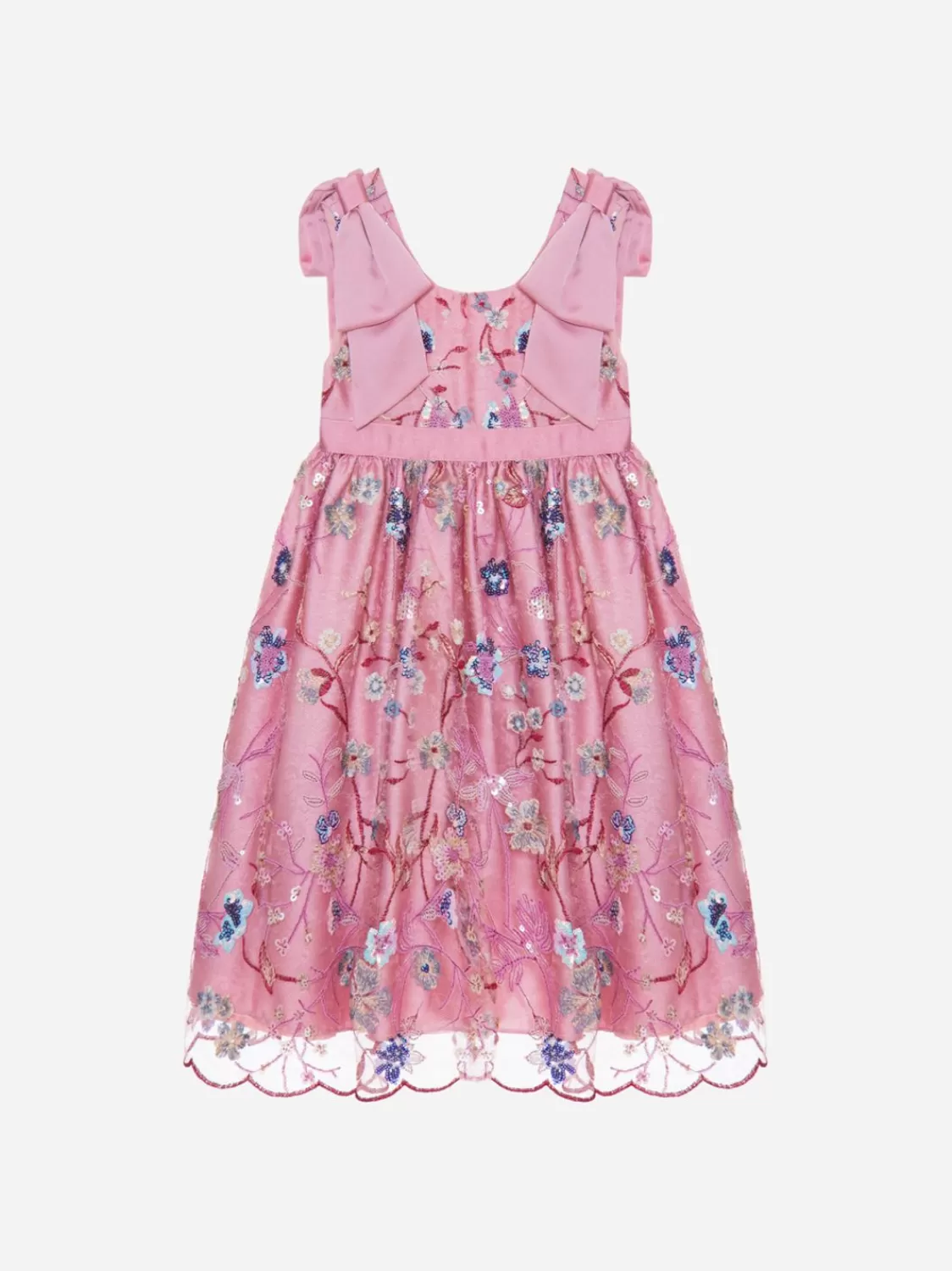 Meisje Patachou Roze Meisjesjurk Met Tuinprint
