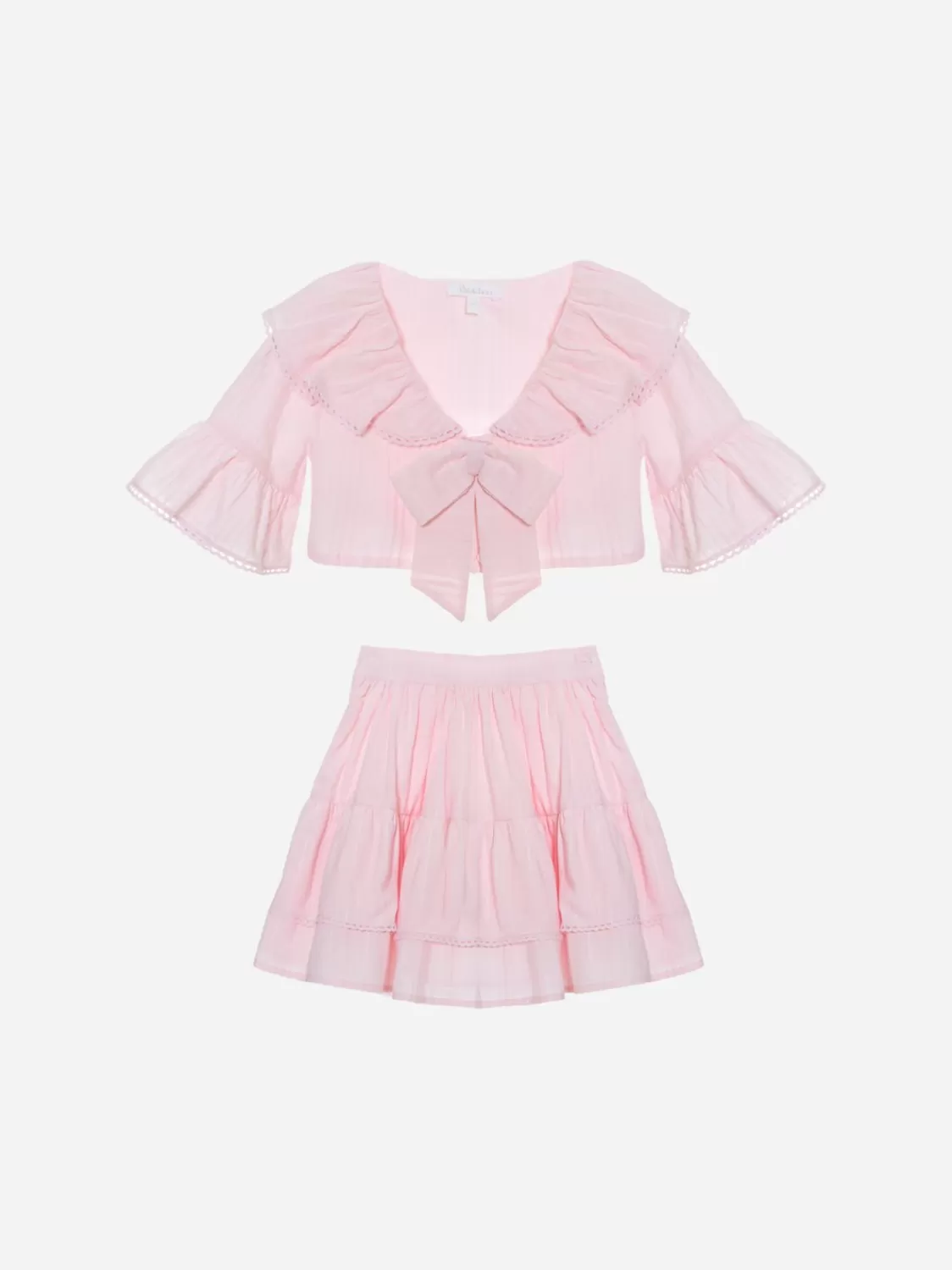 Meisje Patachou Roze Popeline Set