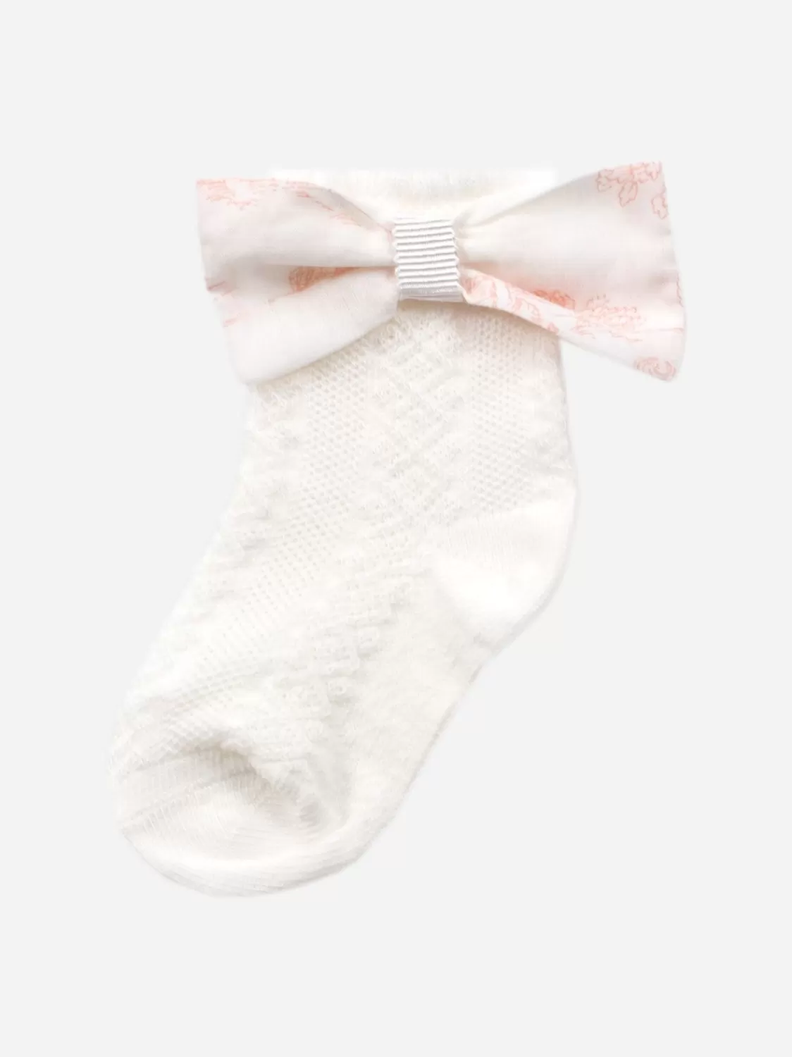 Baby Patachou Roze Toile Jouy Bow-Sokken