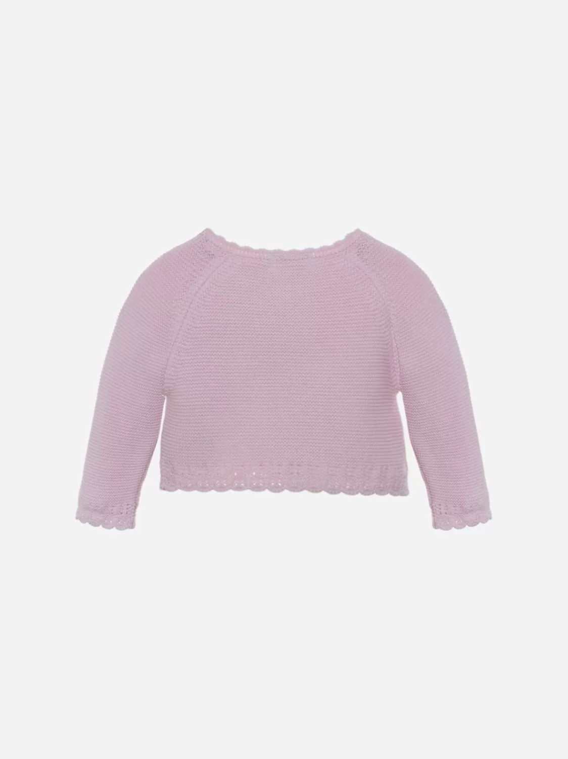 Baby Patachou Roze Tricot Vest Met Lange Mouwen