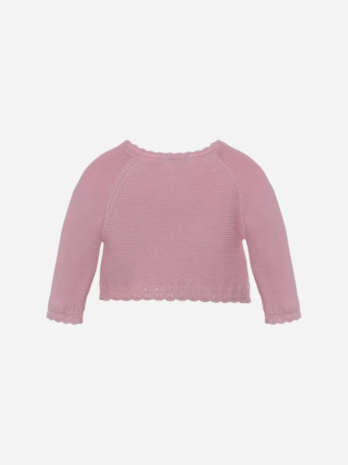 Baby Patachou Roze Tricot Vest Met Lange Mouwen