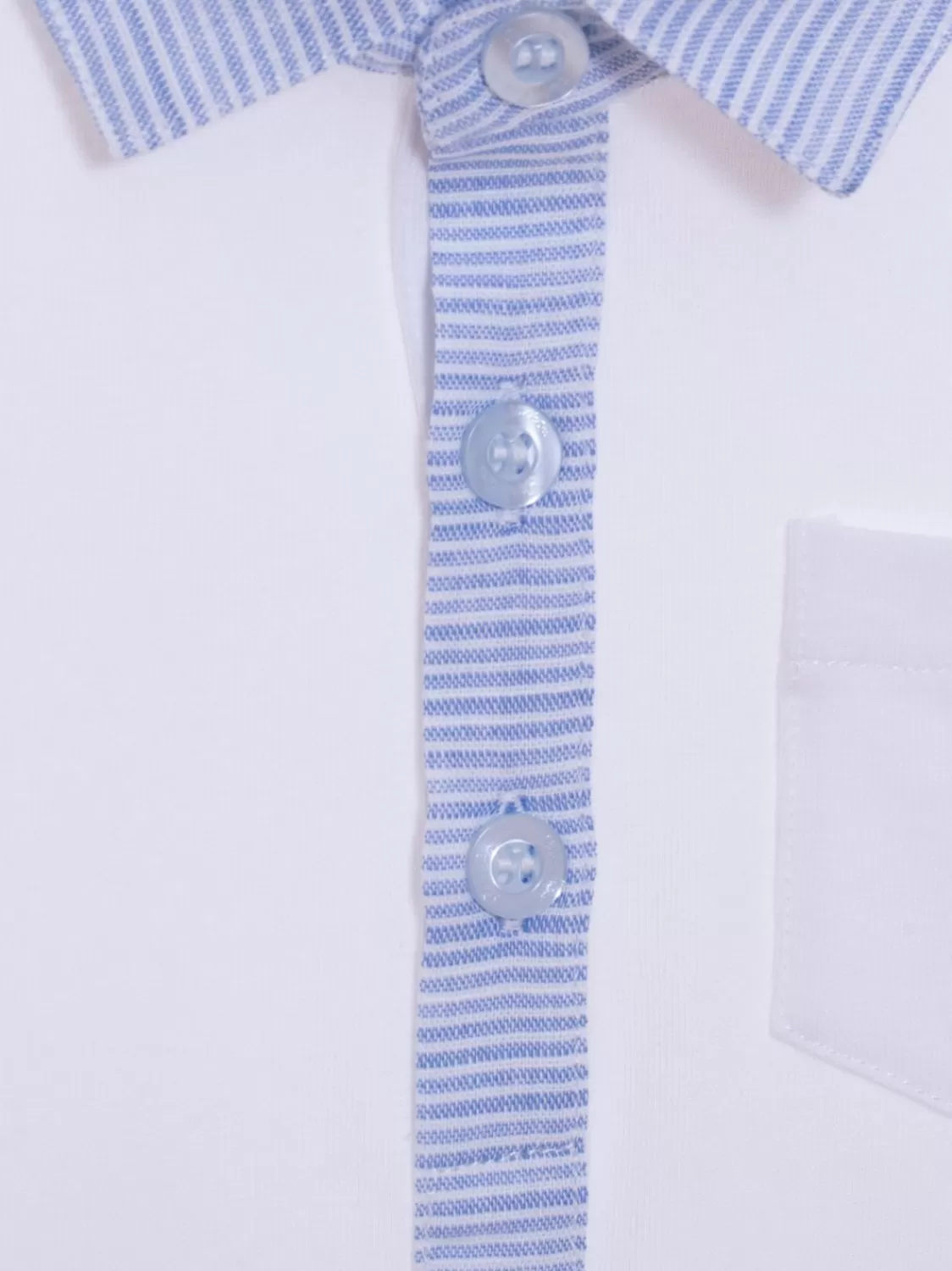 Baby Patachou Set Van Wit En Blauw T-Shirt En Korte Broek