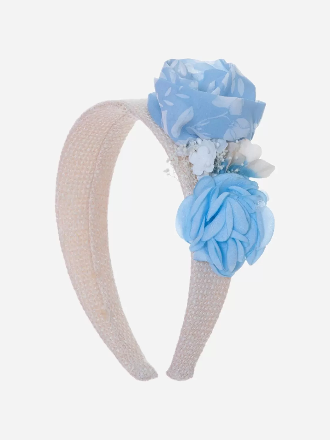 Meisje Patachou Stro Hoofdband Met Bloemen