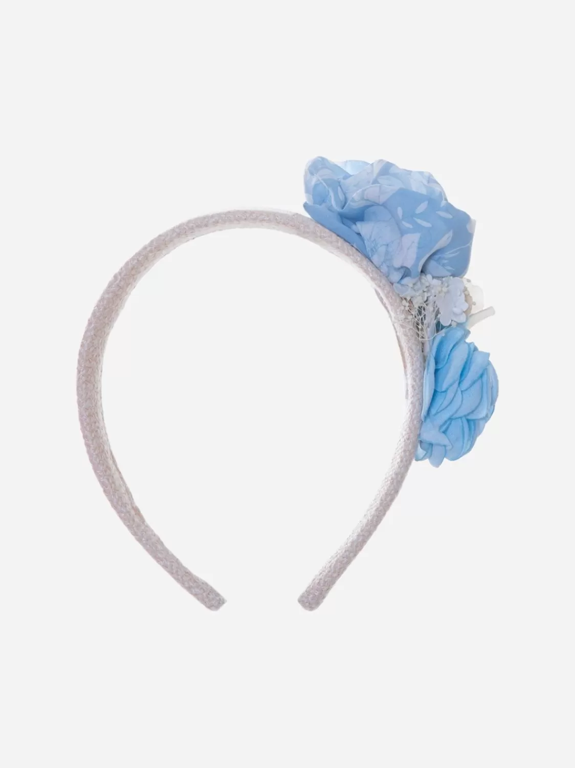 Meisje Patachou Stro Hoofdband Met Bloemen