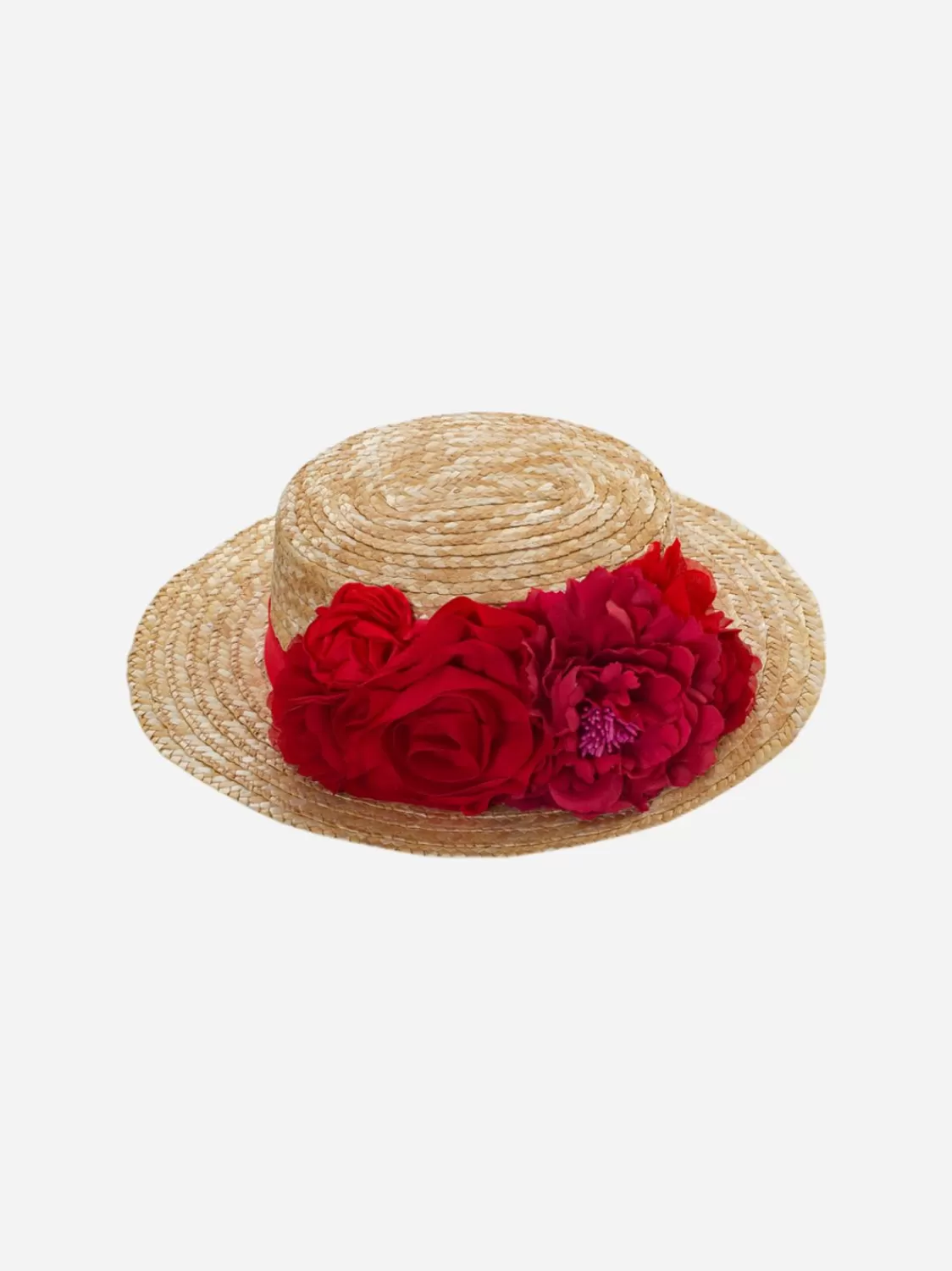 Meisje Patachou Strohoed Voor Meisjes Versierd Met Bloemen