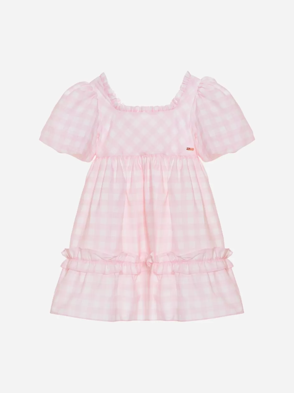 Meisje Patachou Vichy Roze Jurk Voor Meisjes