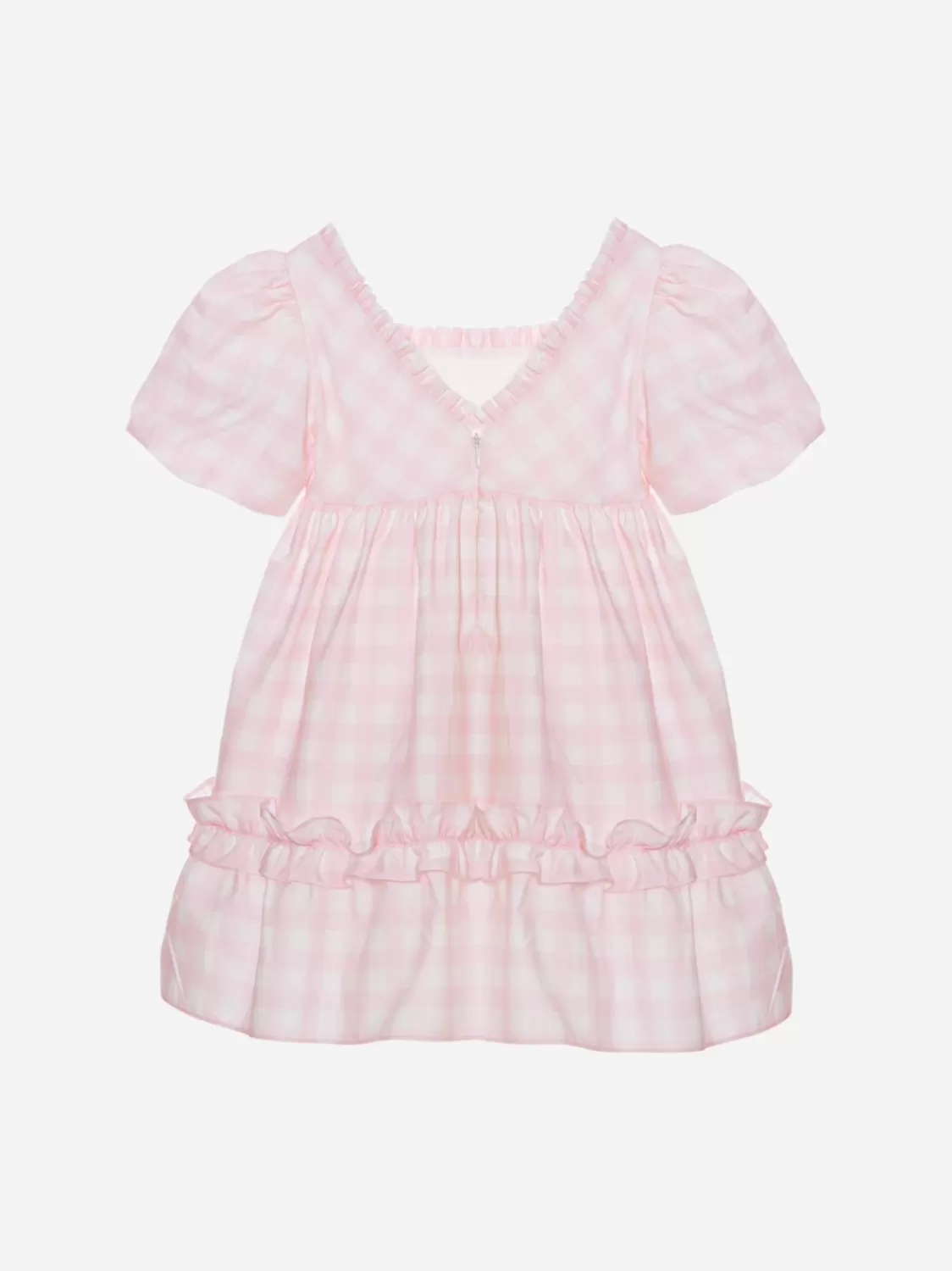 Meisje Patachou Vichy Roze Jurk Voor Meisjes