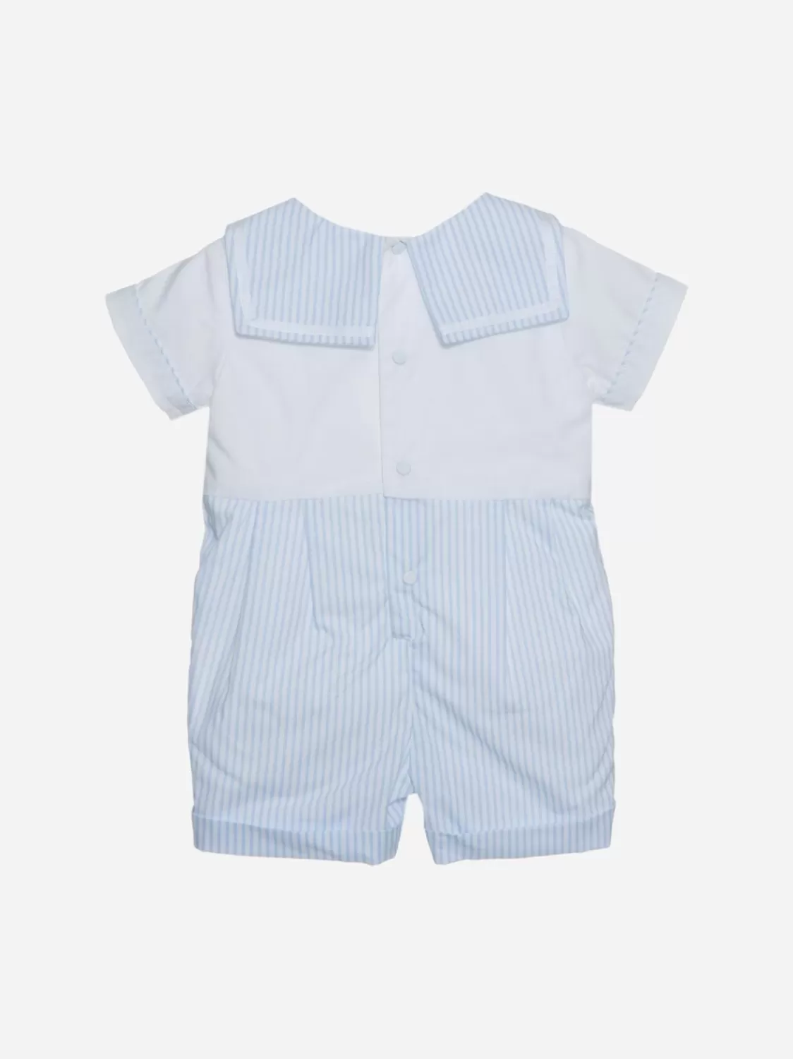 Baby Patachou Wit En Blauw Gestreepte Jumpsuit