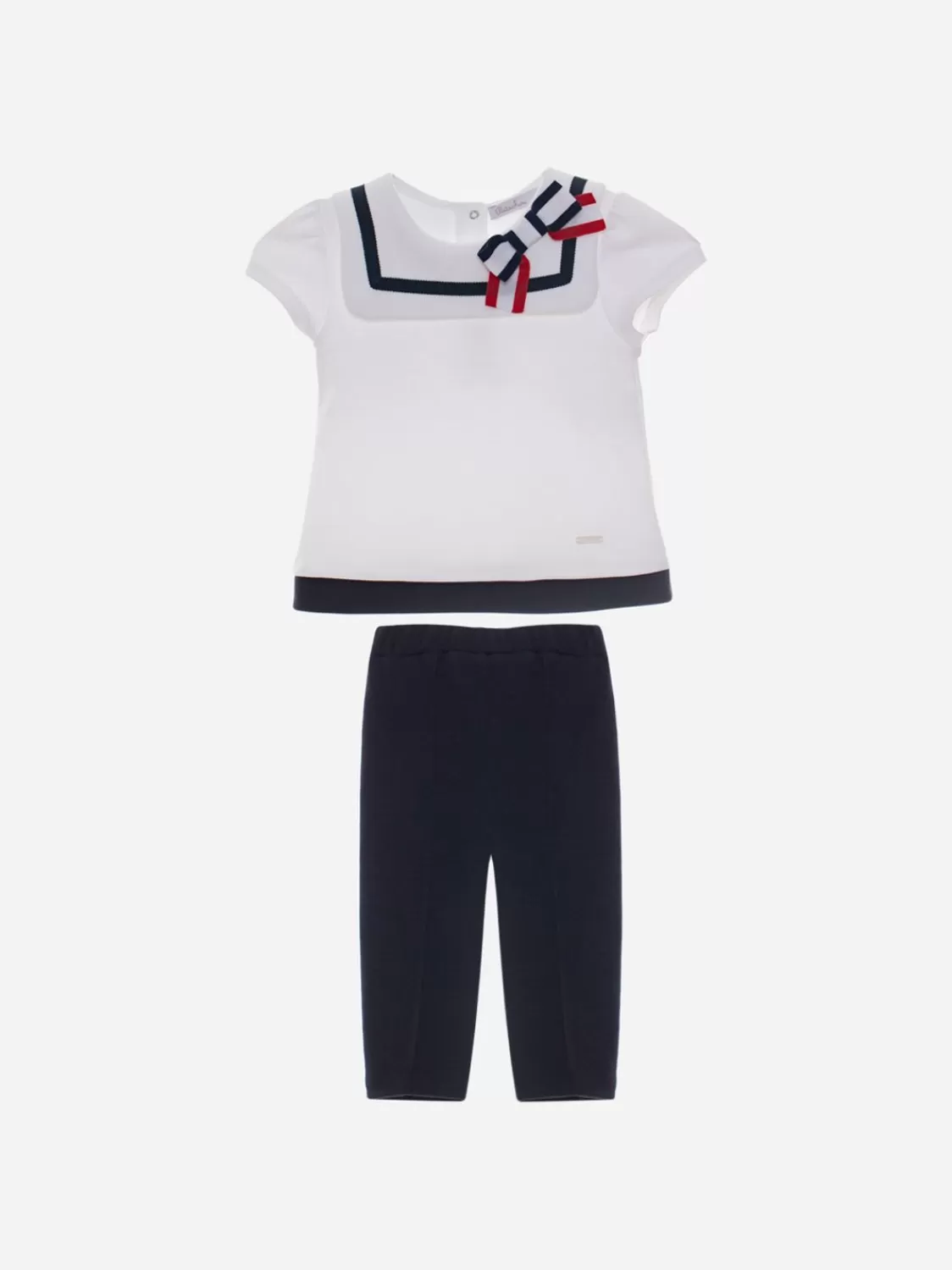 Baby Patachou Wit En Marineblauw Meisjesset