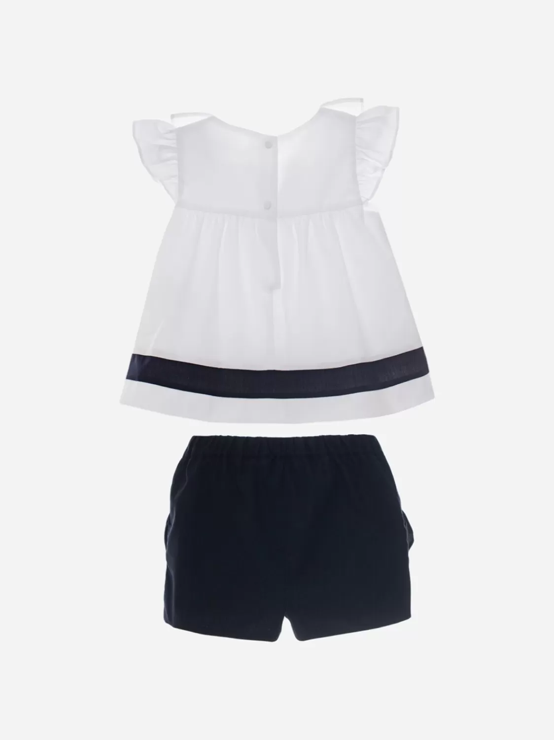 Baby Patachou Wit En Marineblauw Meisjesset