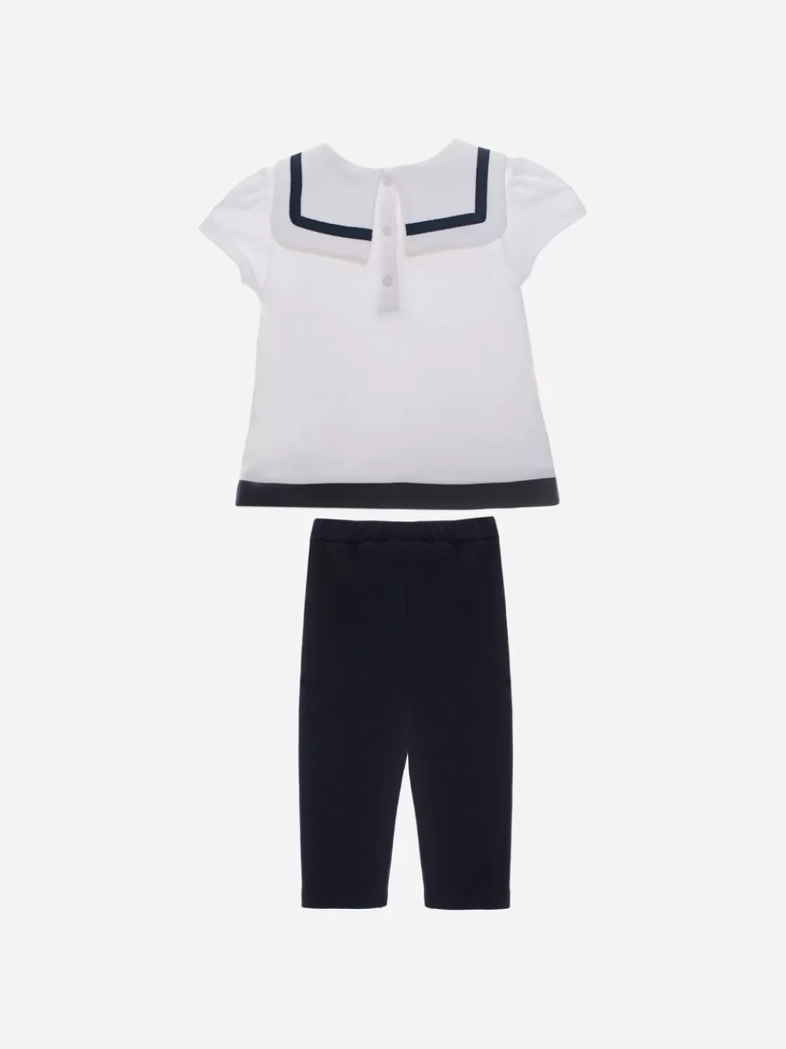 Baby Patachou Wit En Marineblauw Meisjesset
