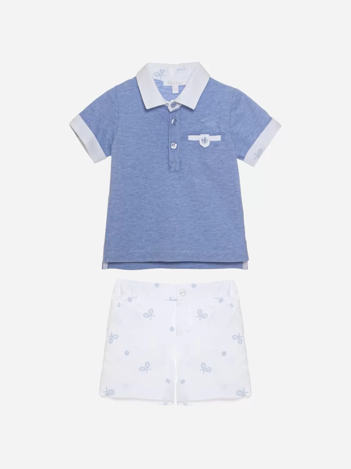 Baby Patachou Wit Geborduurde Set