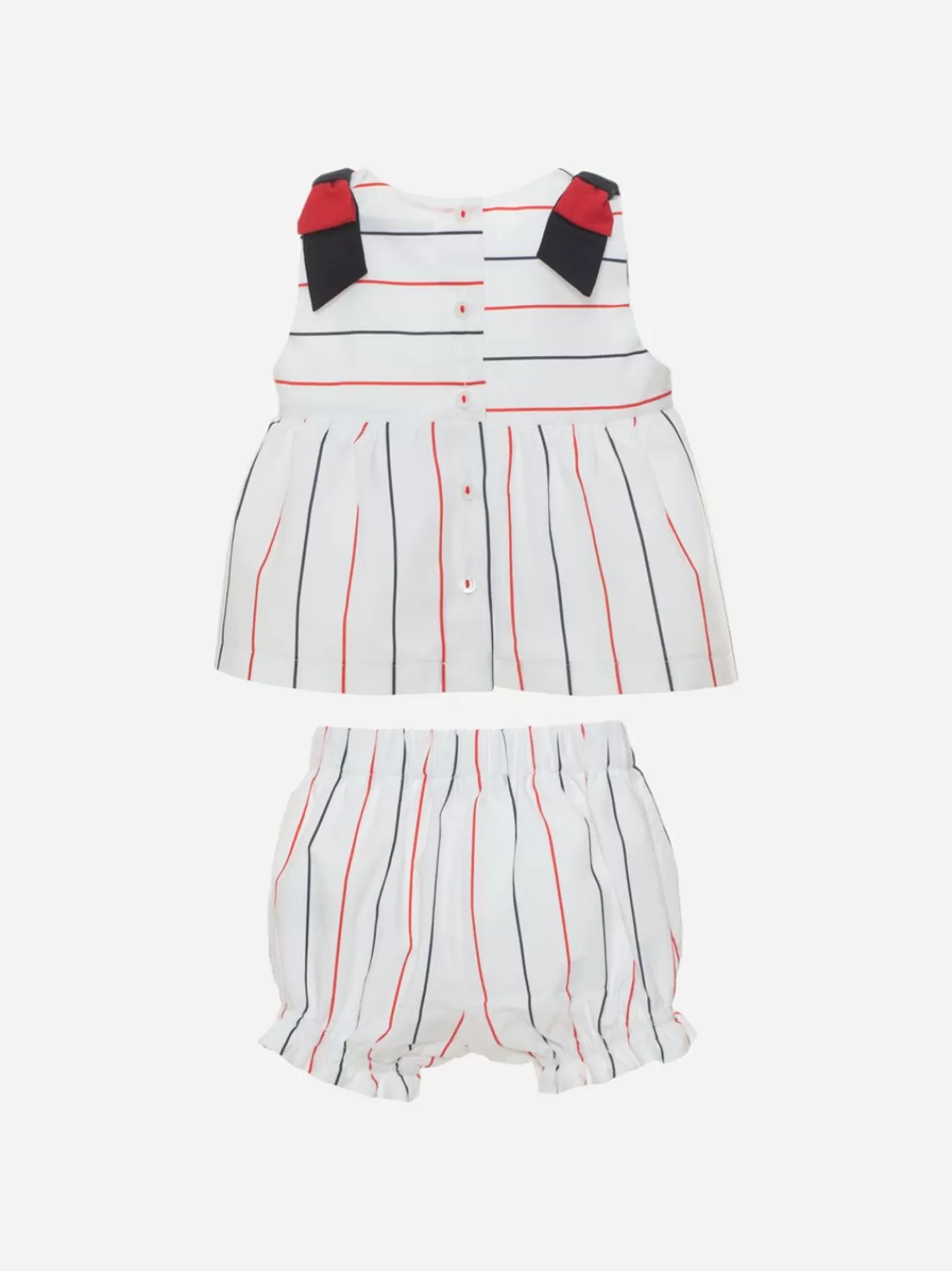 Baby Patachou Wit Gestreepte Babymeisje Set