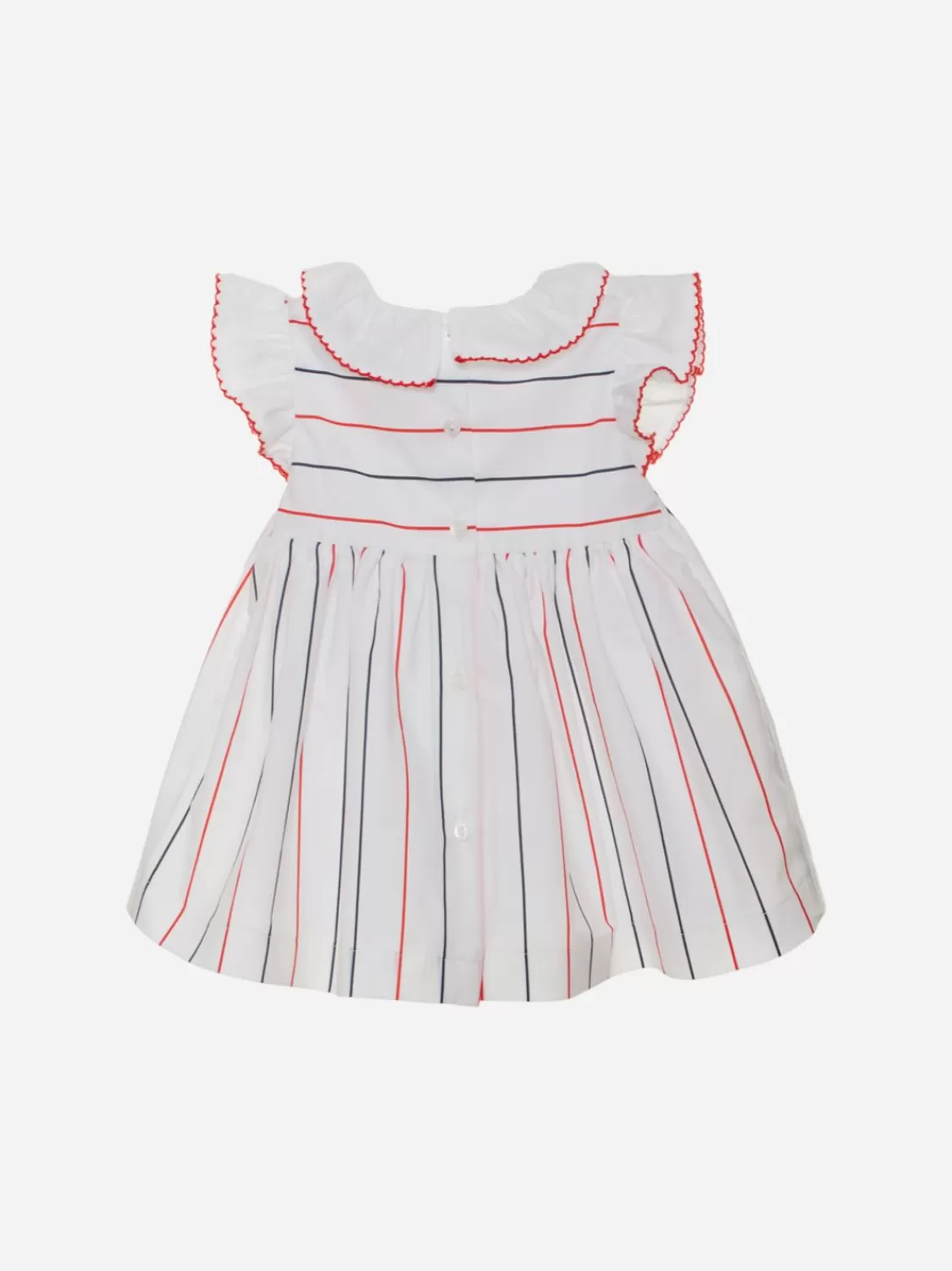 Baby Patachou Wit Gestreepte Babymeisjesjurk