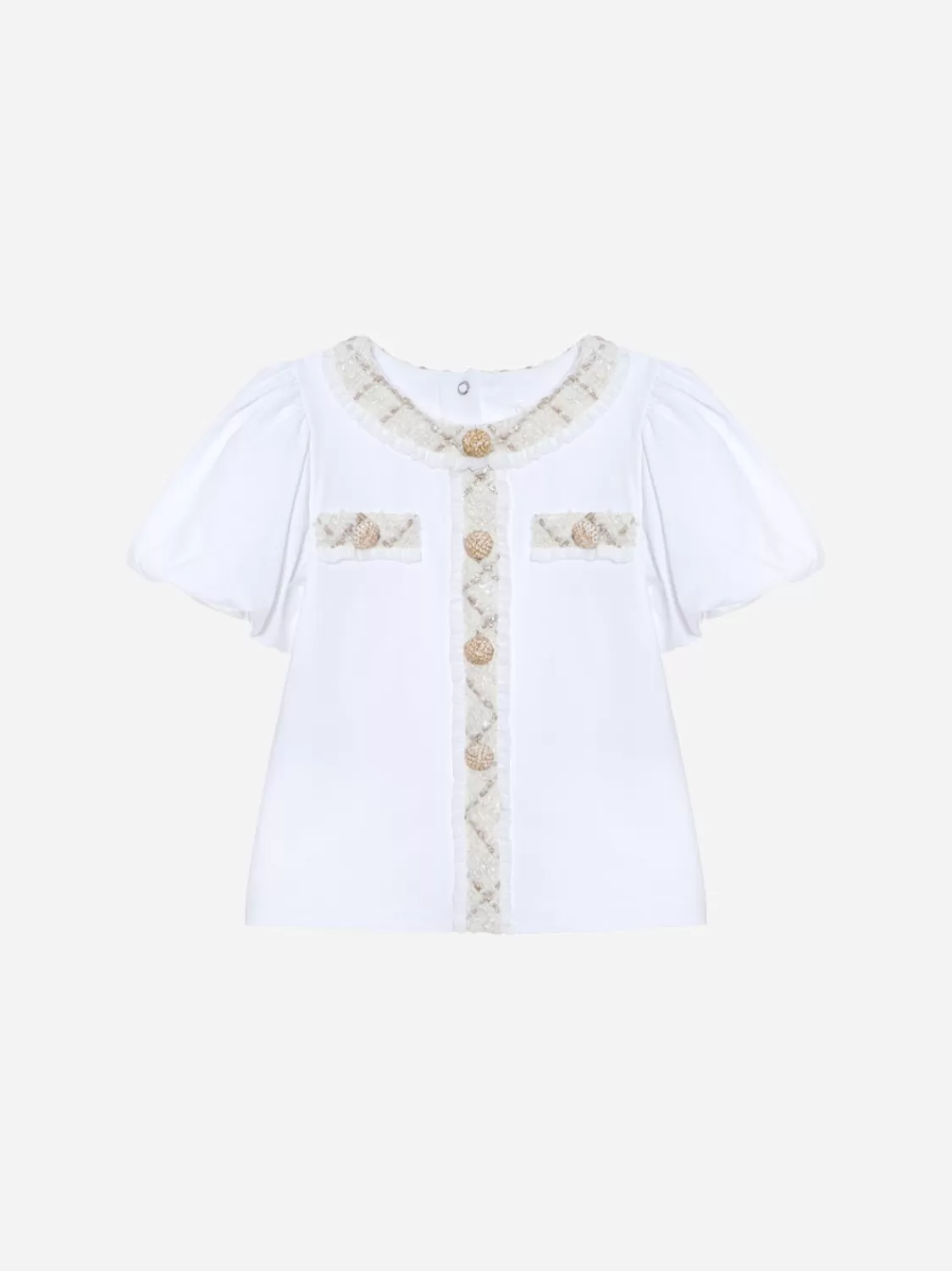 Meisje Patachou Wit Jersey-T-Shirt