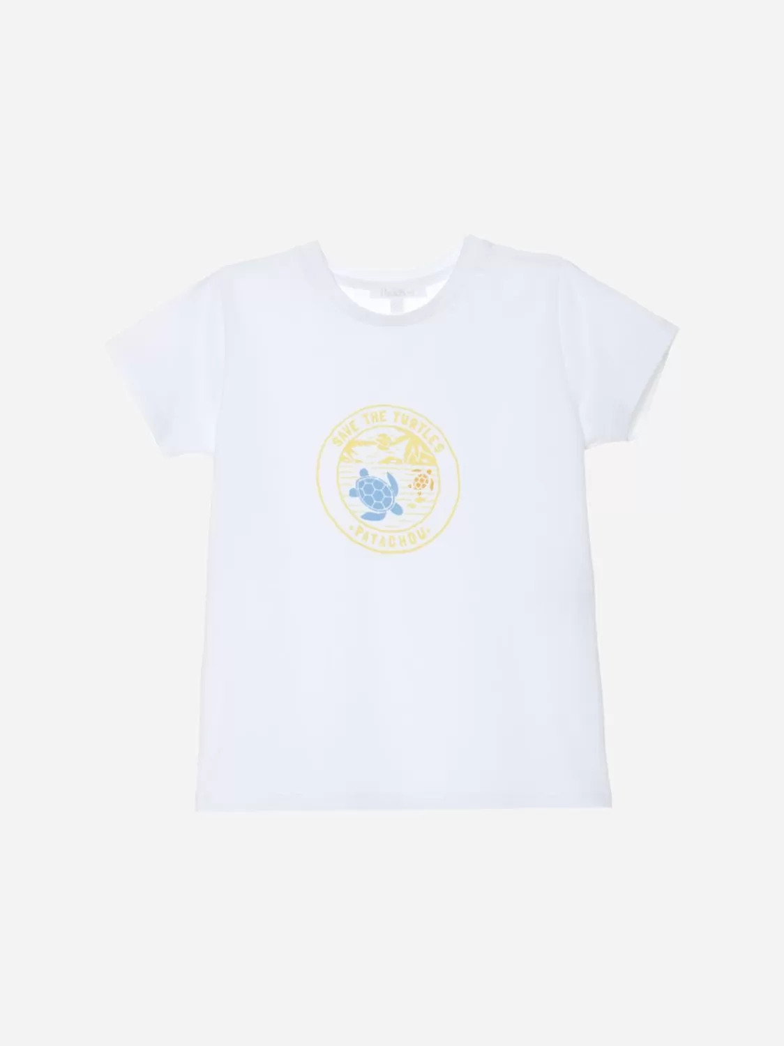 Baby Patachou Wit T-Shirt Met De Tekst 'Save The Turtles'