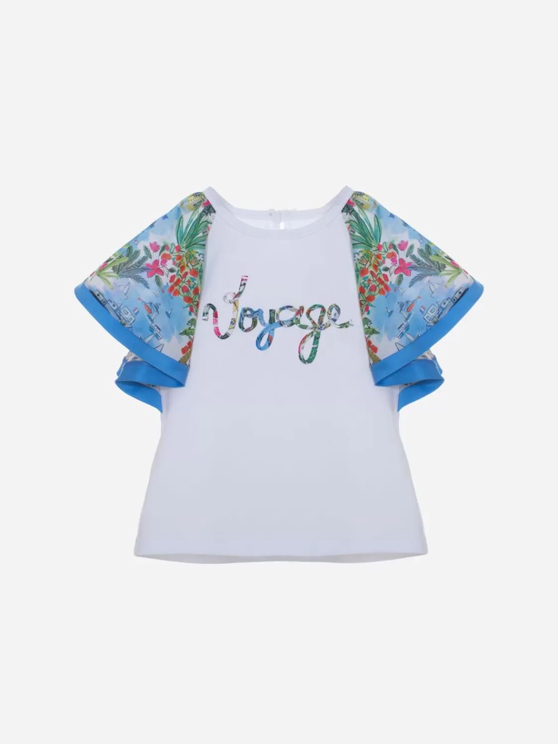 Meisje Patachou Wit T-Shirt Met Exclusieve Liberty-Print