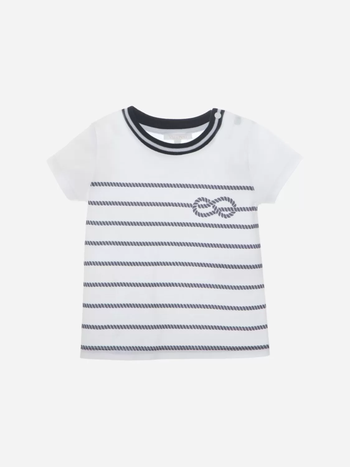 Baby Patachou Wit T-Shirt Met Marien Touwmotief