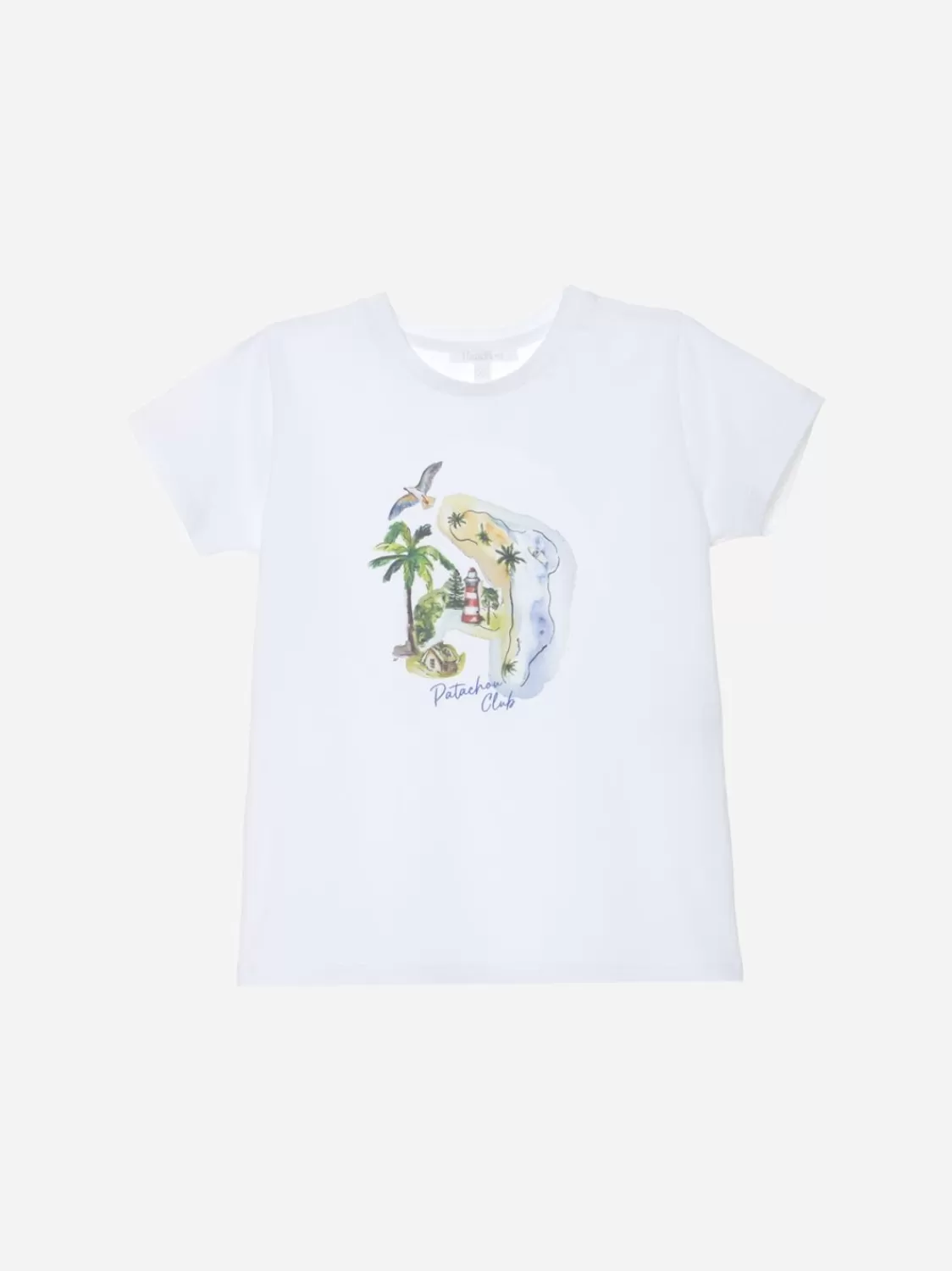 Baby Patachou Wit T-Shirt Met Nautische Print