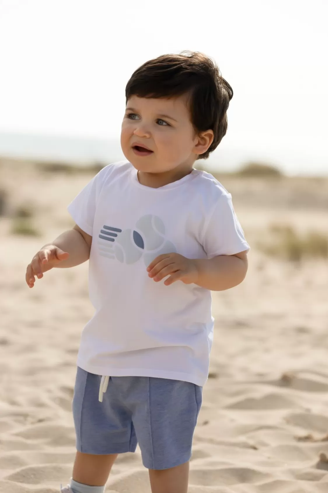 Jongen Patachou Wit T-Shirt Voor Jongens Met Print Op De Voorkant
