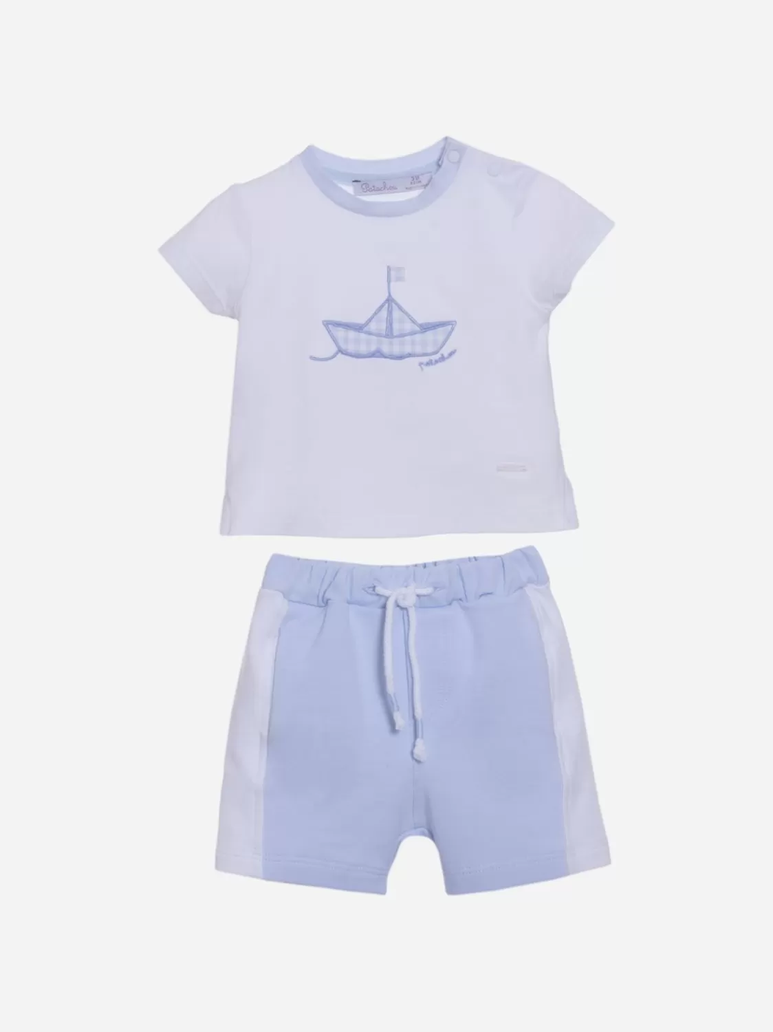 Baby Patachou Witte En Blauwe Babyjongenset