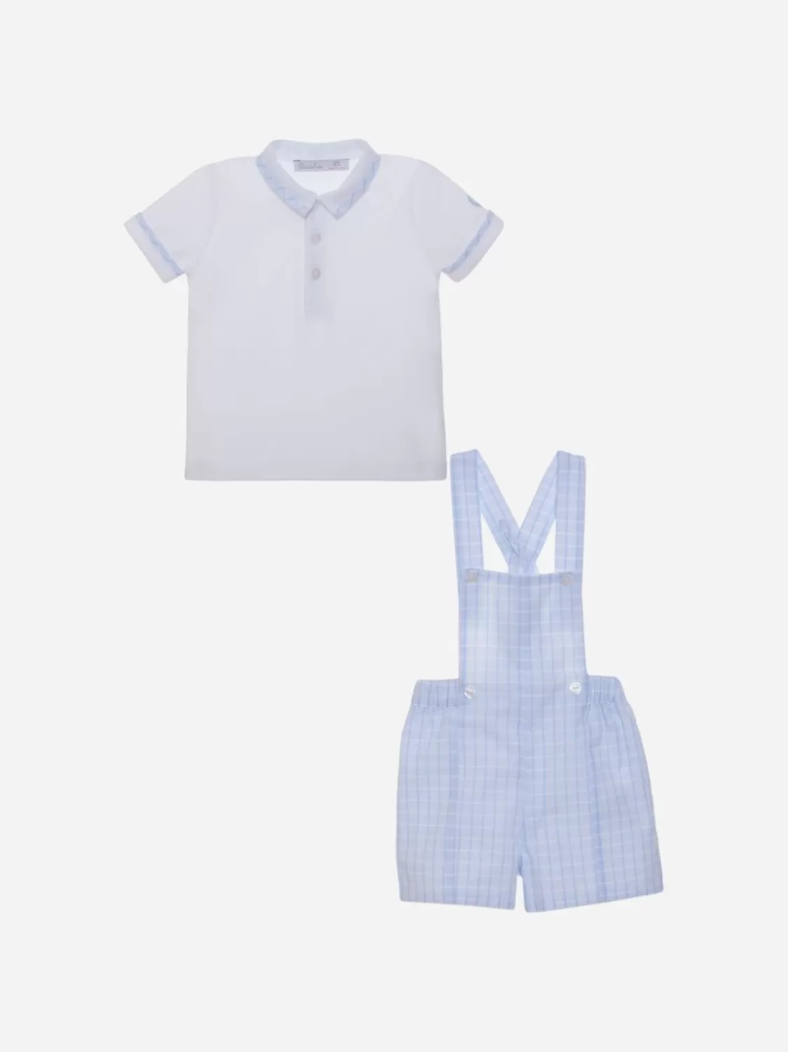 Jongen Patachou Witte En Blauwe Geruite Set