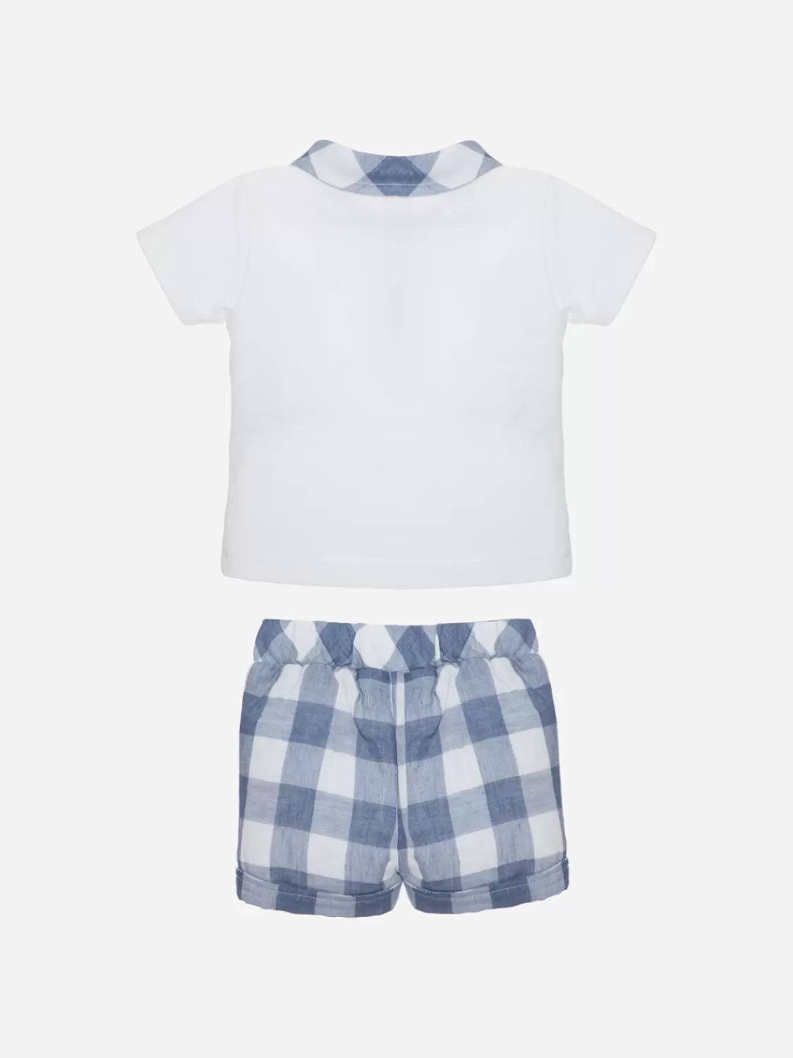 Baby Patachou Witte En Blauwe Ruitjesset