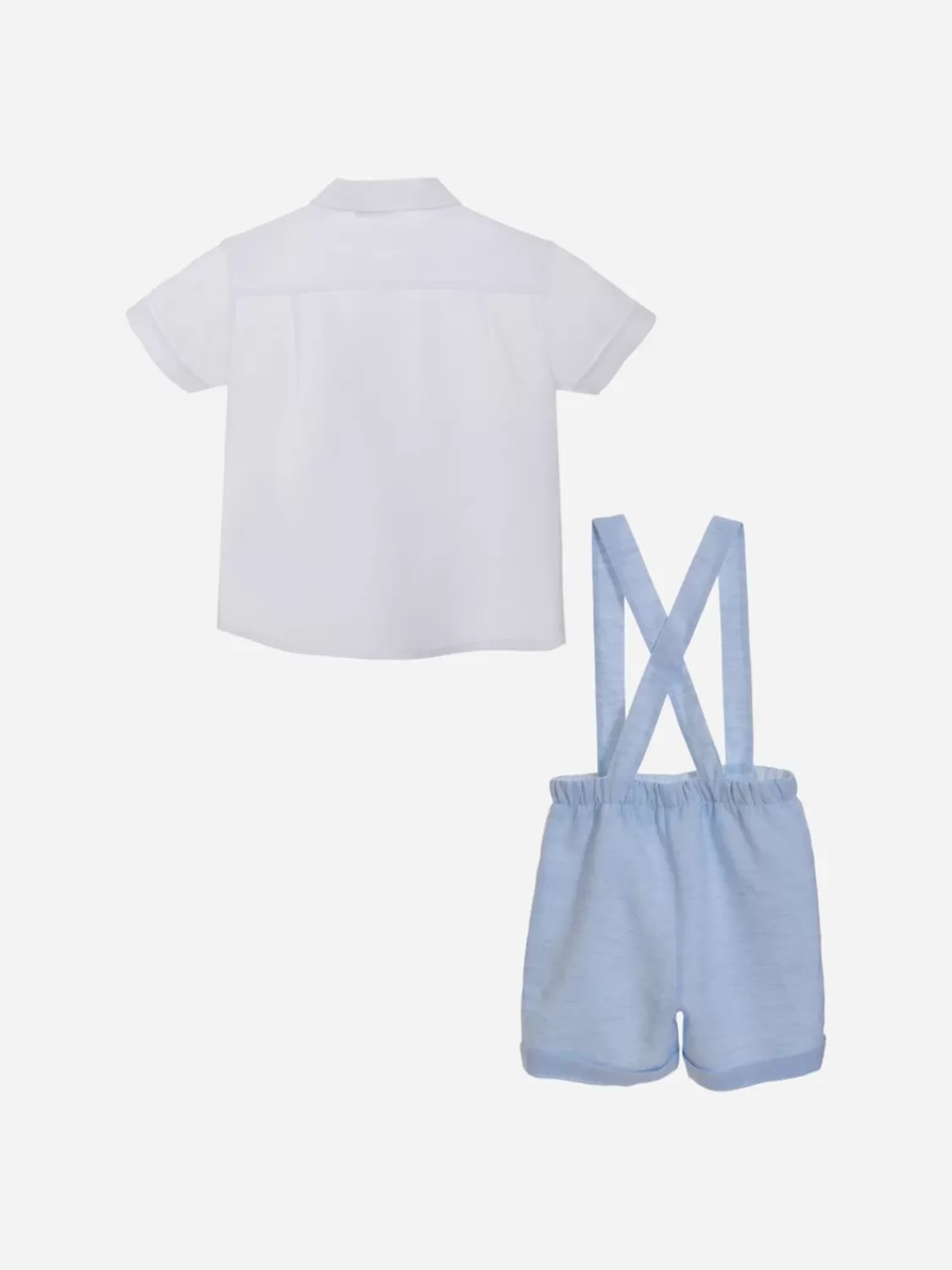Baby Patachou Witte En Blauwe Tweedelige Set