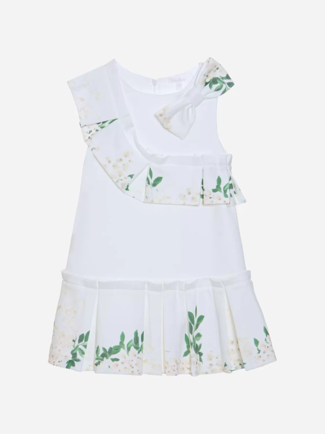 Meisje Patachou Witte En Darden Printjurk