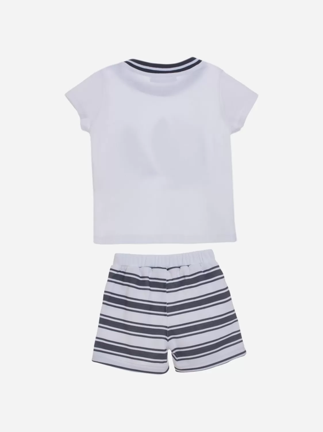 Baby Patachou Witte En Marineblauwe Jongensset