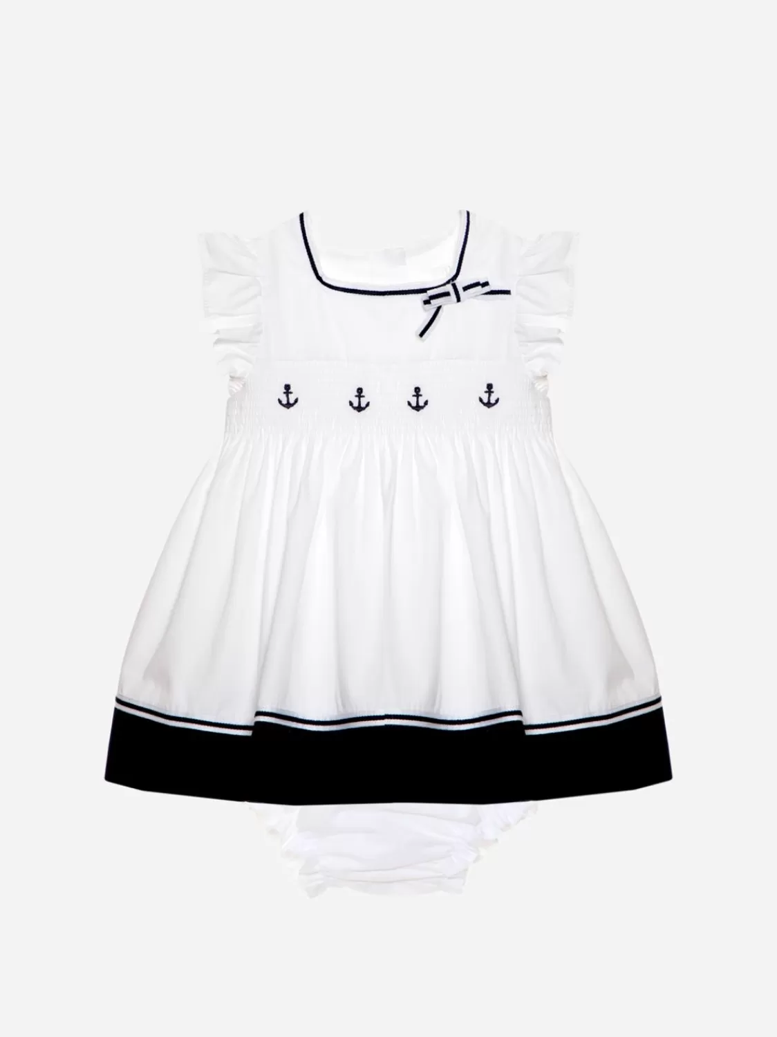 Baby Patachou Witte En Maritieme Jurk