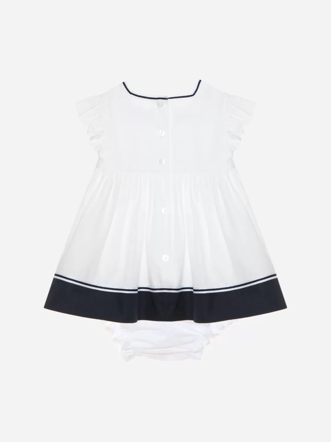 Baby Patachou Witte En Maritieme Jurk