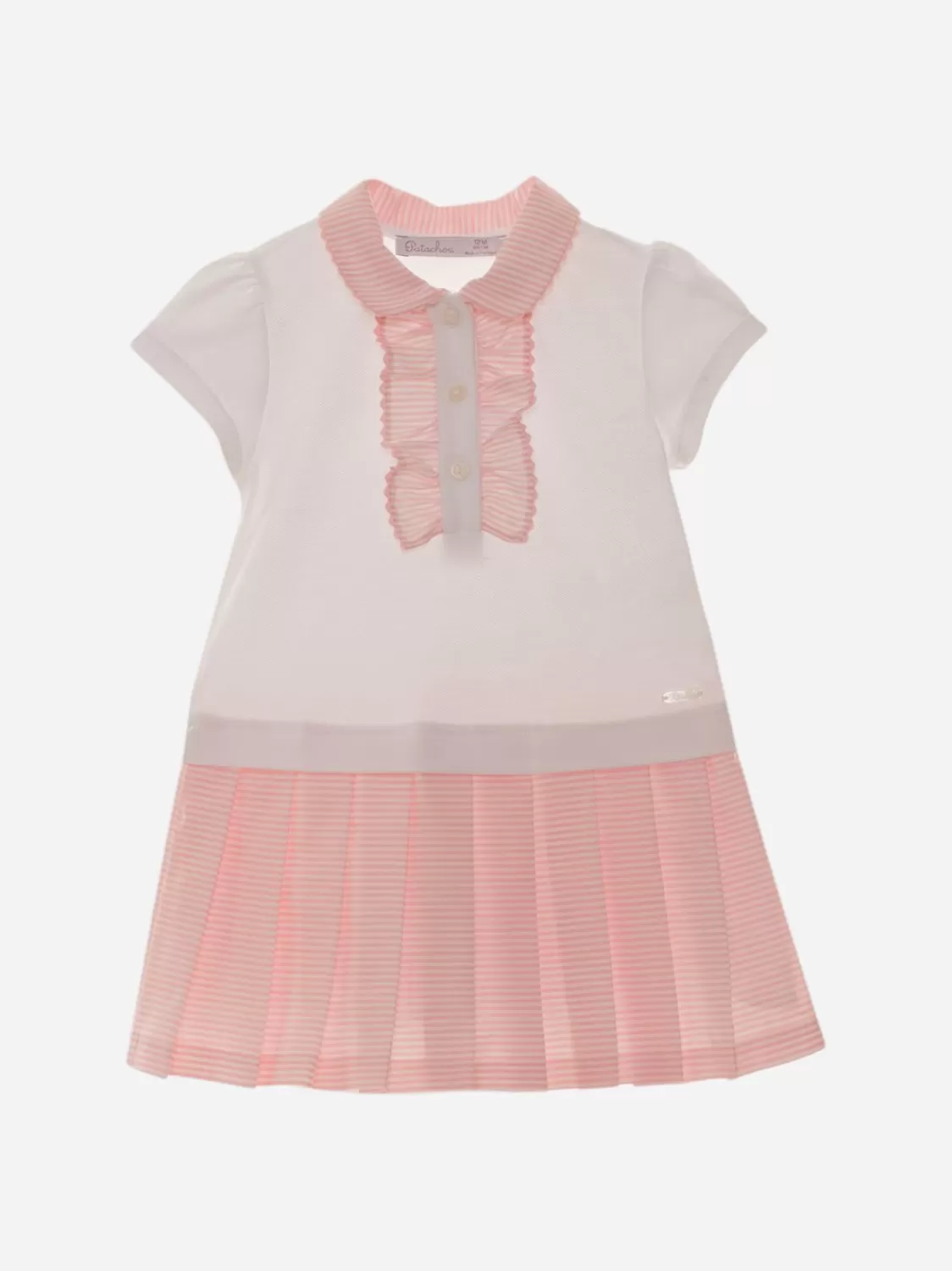 Baby Patachou Witte En Roze Meisjesjurk