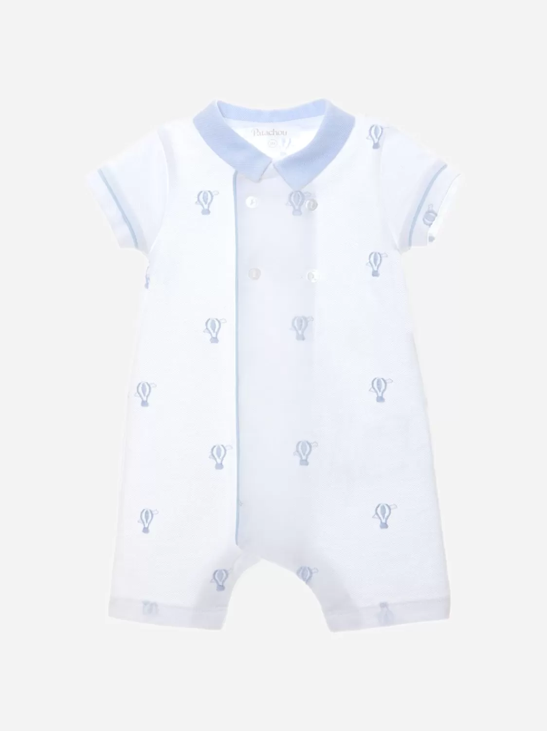 Baby Patachou Witte Jumpsuit Met Heteluchtballonborduurwerk