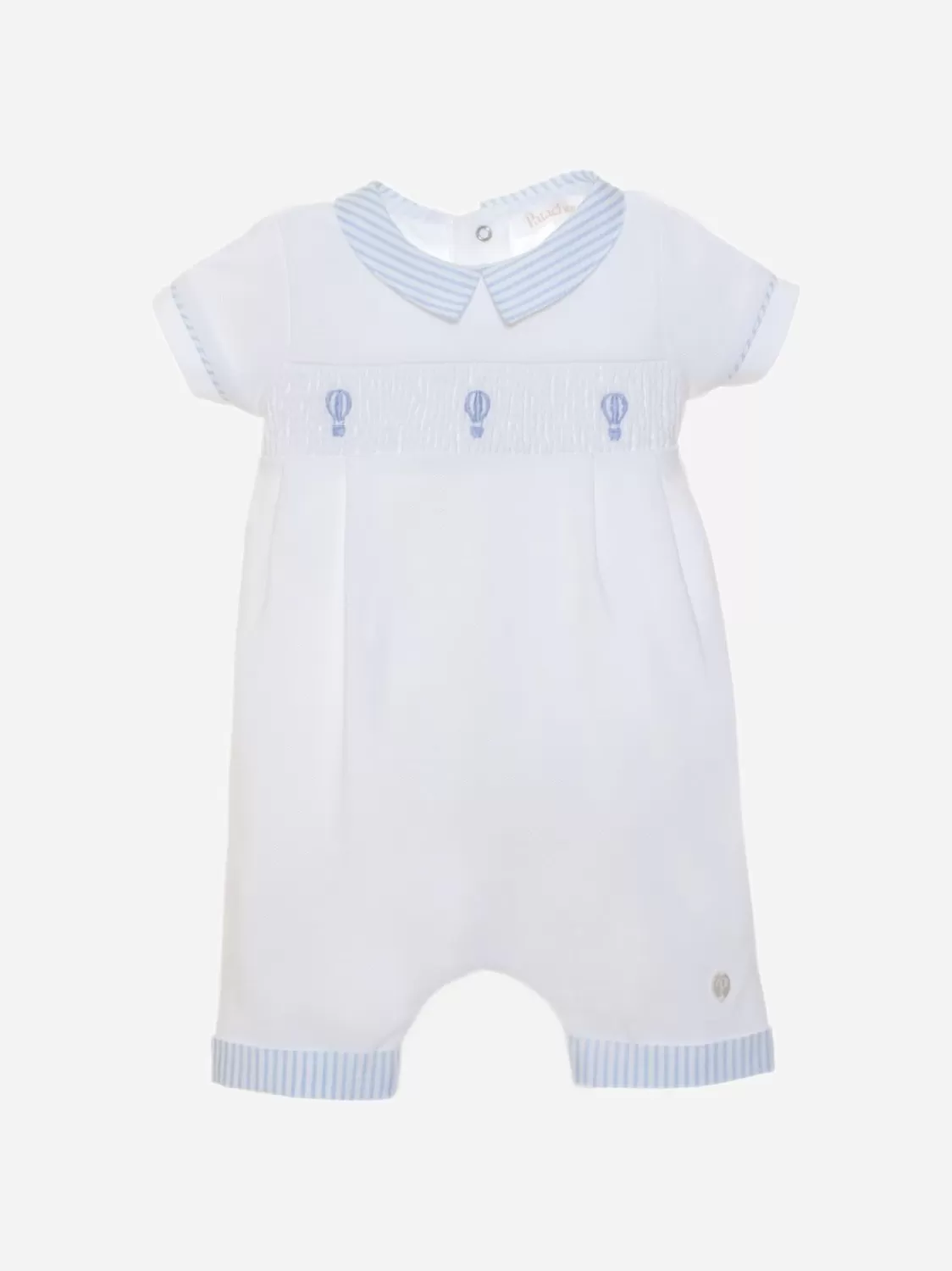 Baby Patachou Witte Jumpsuit Met Heteluchtballonborduurwerk