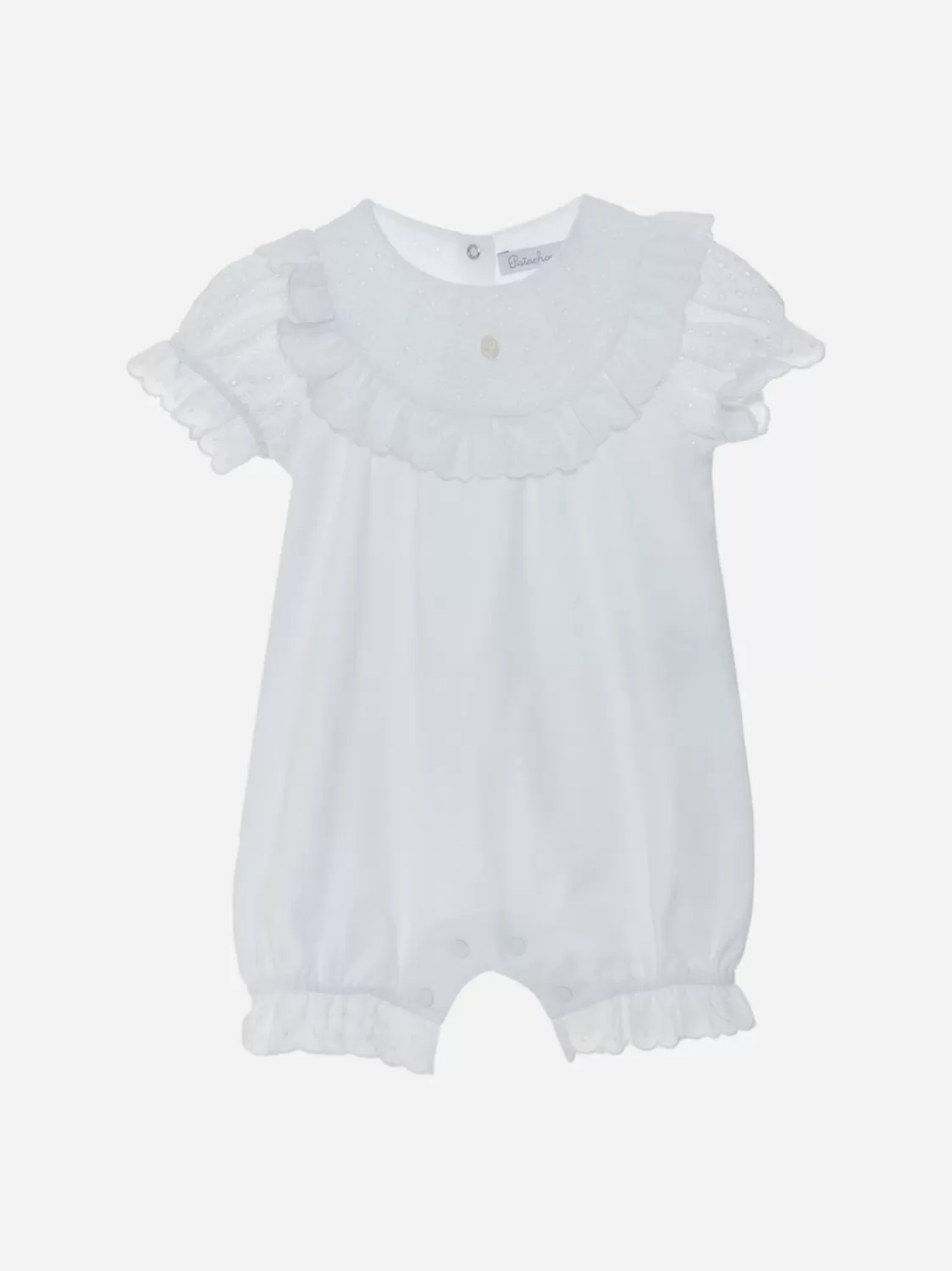 Baby Patachou Witte Jumpsuit Met Ruches