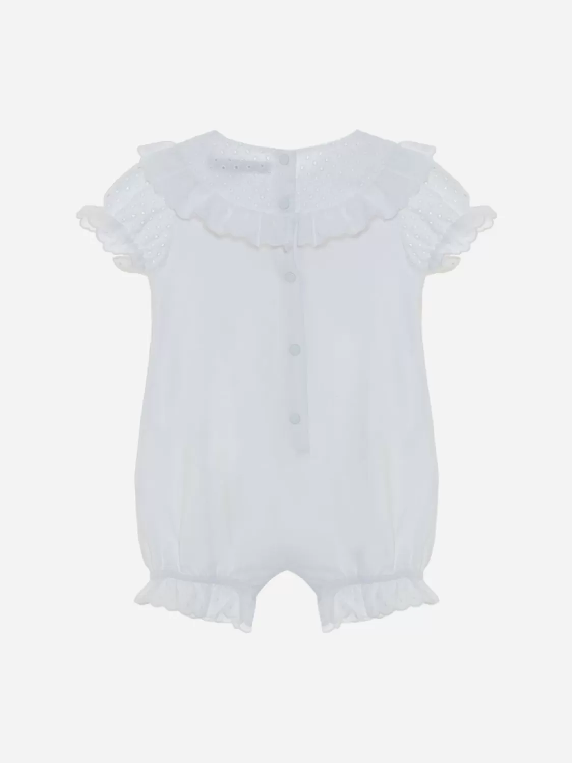 Baby Patachou Witte Jumpsuit Met Ruches