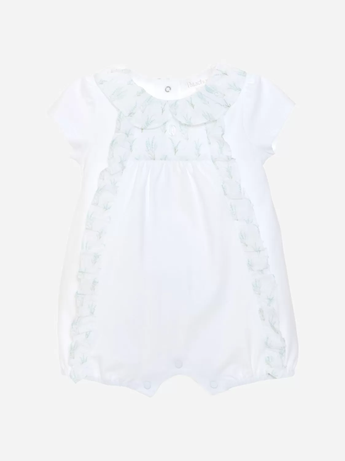 Baby Patachou Witte Jumpsuit Voor Meisjes Met Lavendelblauwe Print