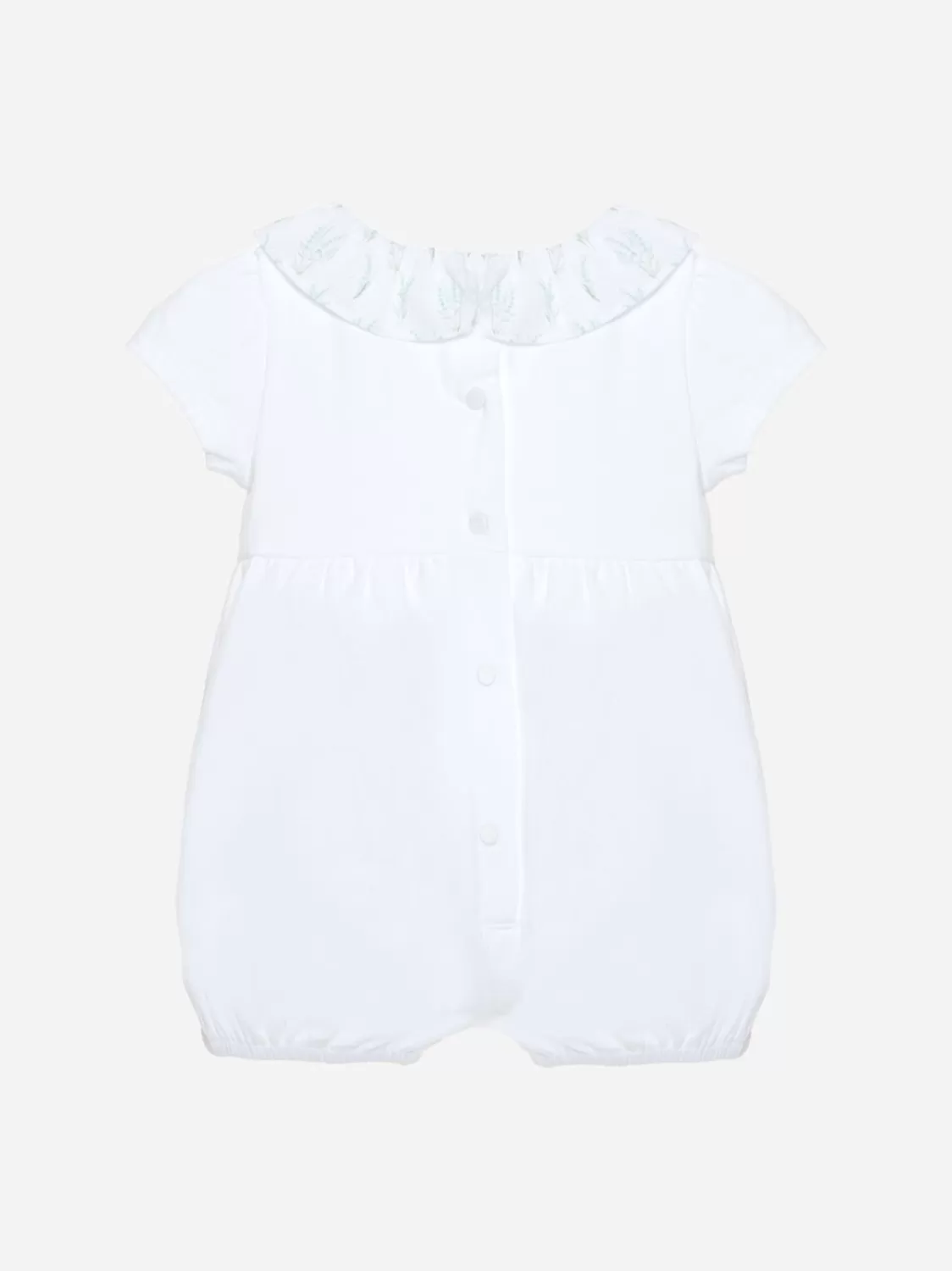 Baby Patachou Witte Jumpsuit Voor Meisjes Met Lavendelblauwe Print