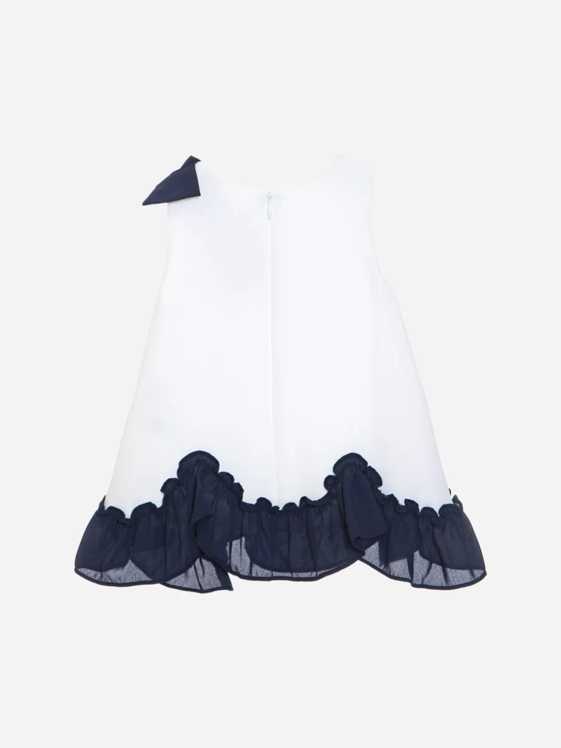 Baby Patachou Witte Jurk Gemaakt Van Chiffon