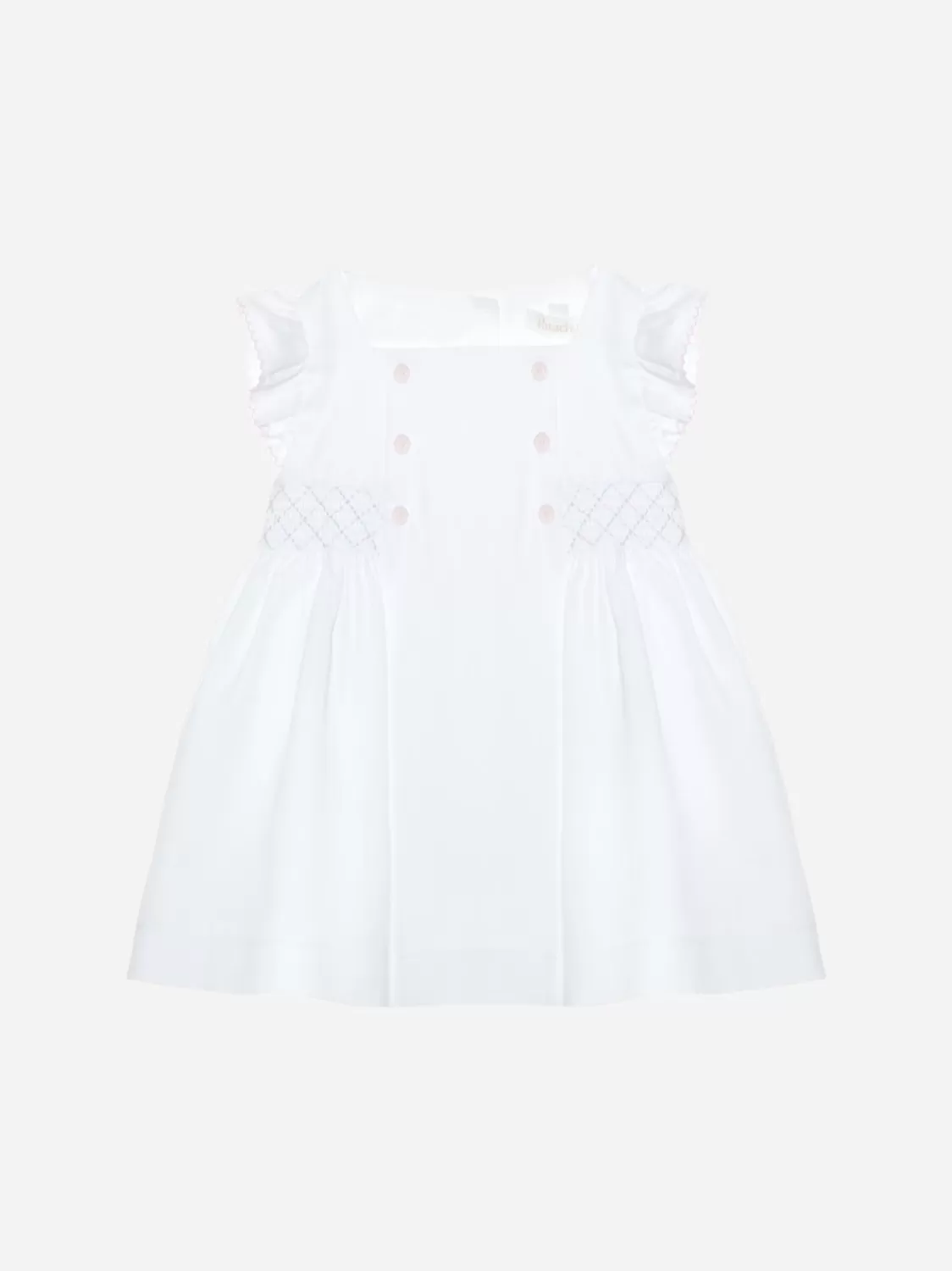 Baby Patachou Witte Jurk In Oxford