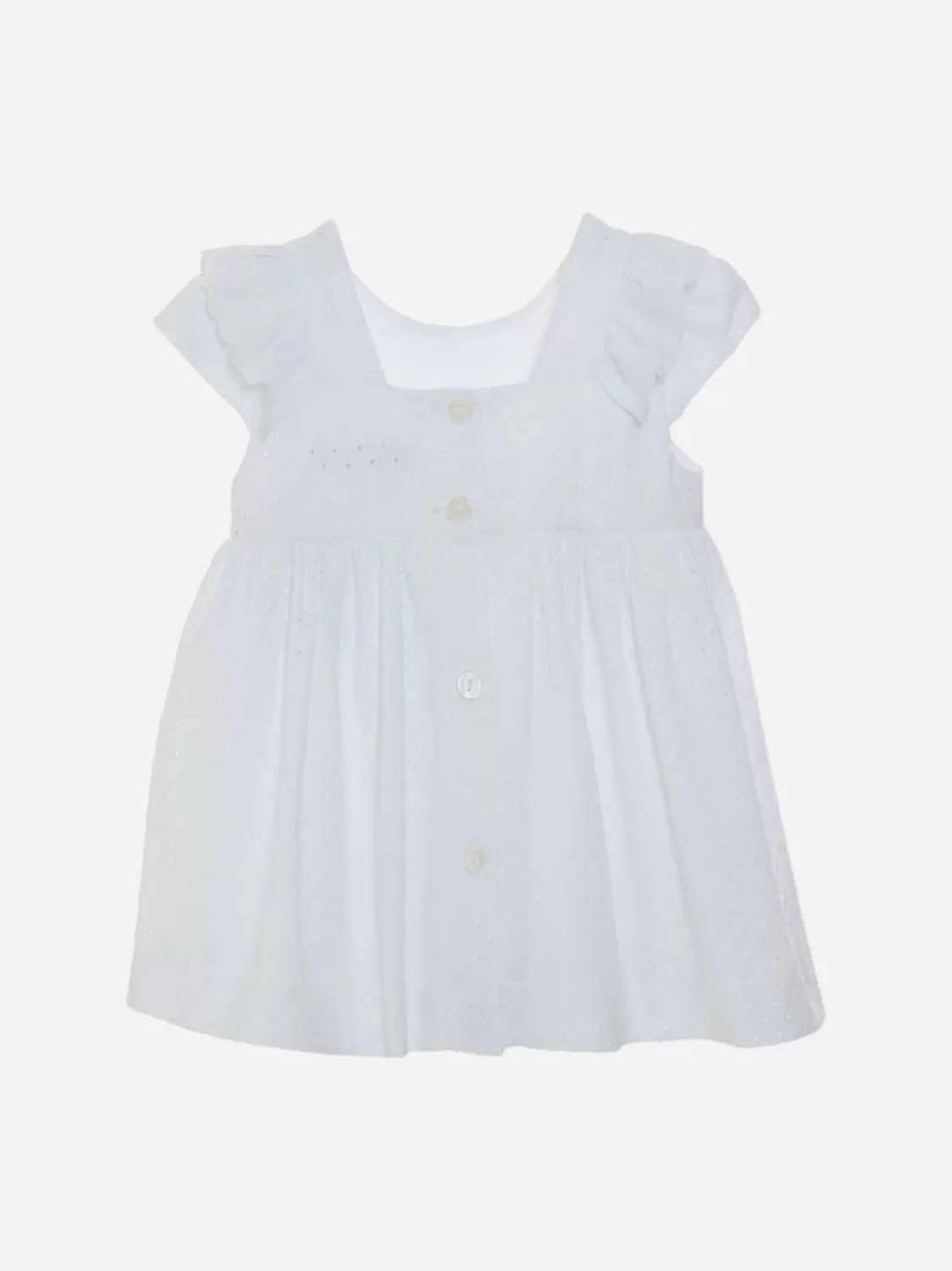 Baby Patachou Witte Jurk Met Engels Borduurwerk