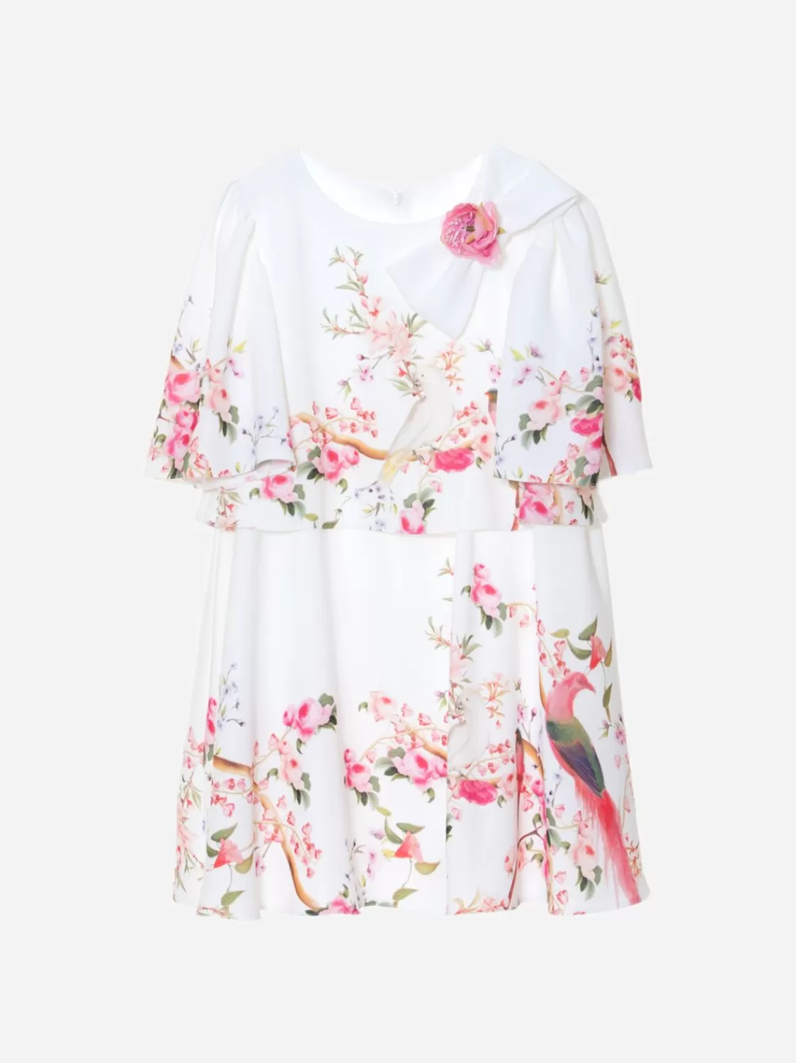 Meisje Patachou Witte Jurk Voor Meisjes Met Bloemenprint