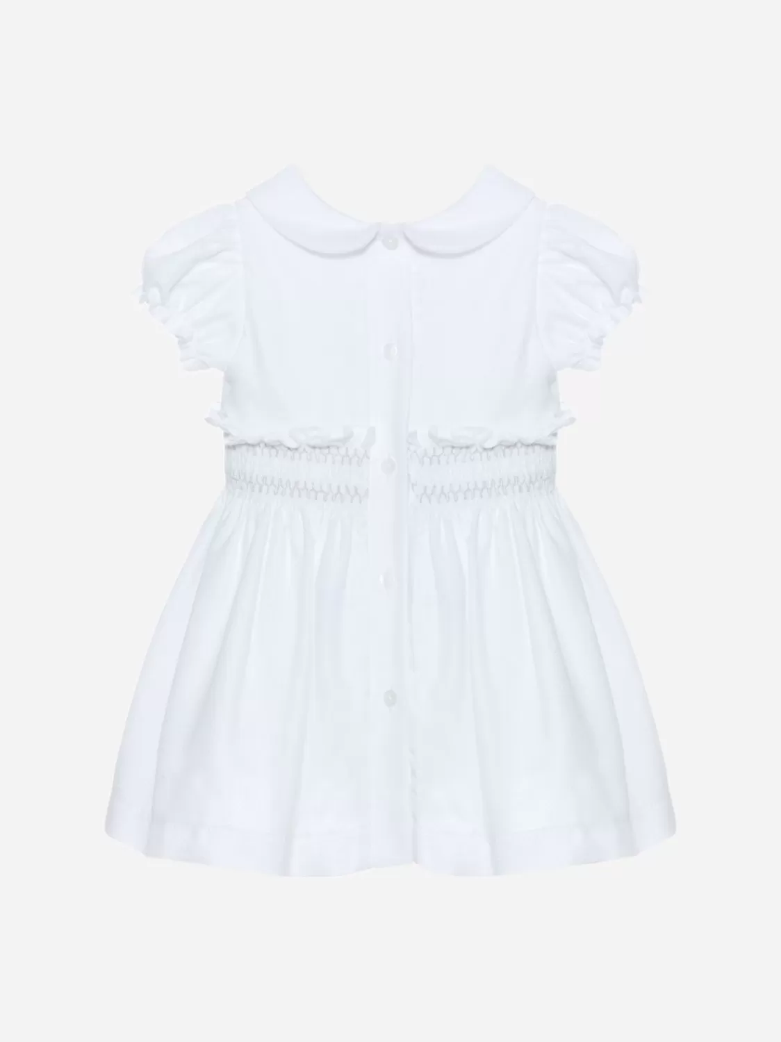 Baby Patachou Witte Katoenen Piquet-Jurk