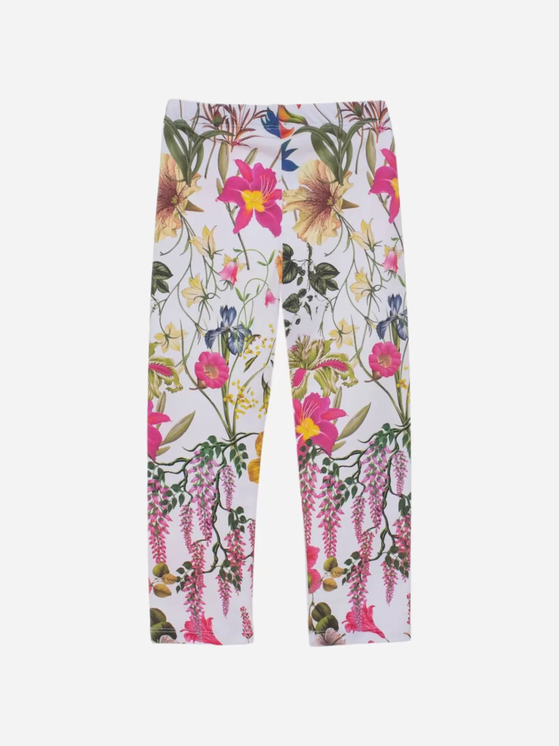 Meisje Patachou Witte Legging Met Botanische Print Voor Kinderen, Meisje