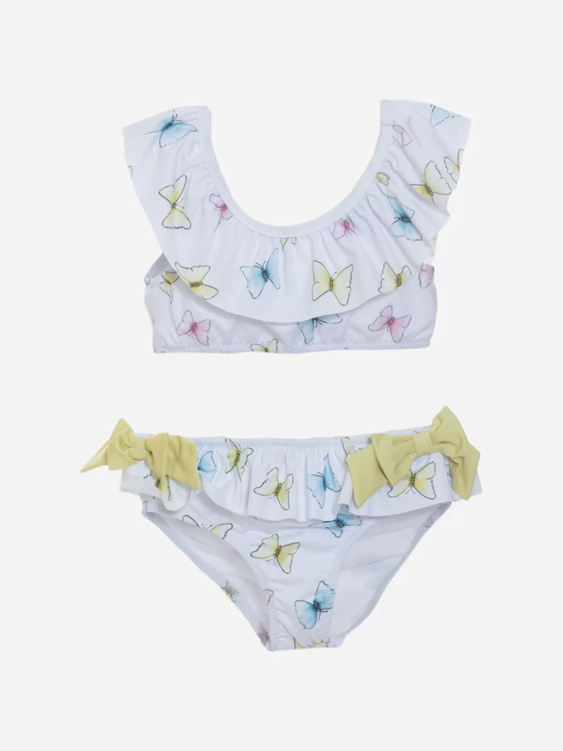 Baby Patachou Witte Meisjesbikini Met Exclusieve Vlinderprint