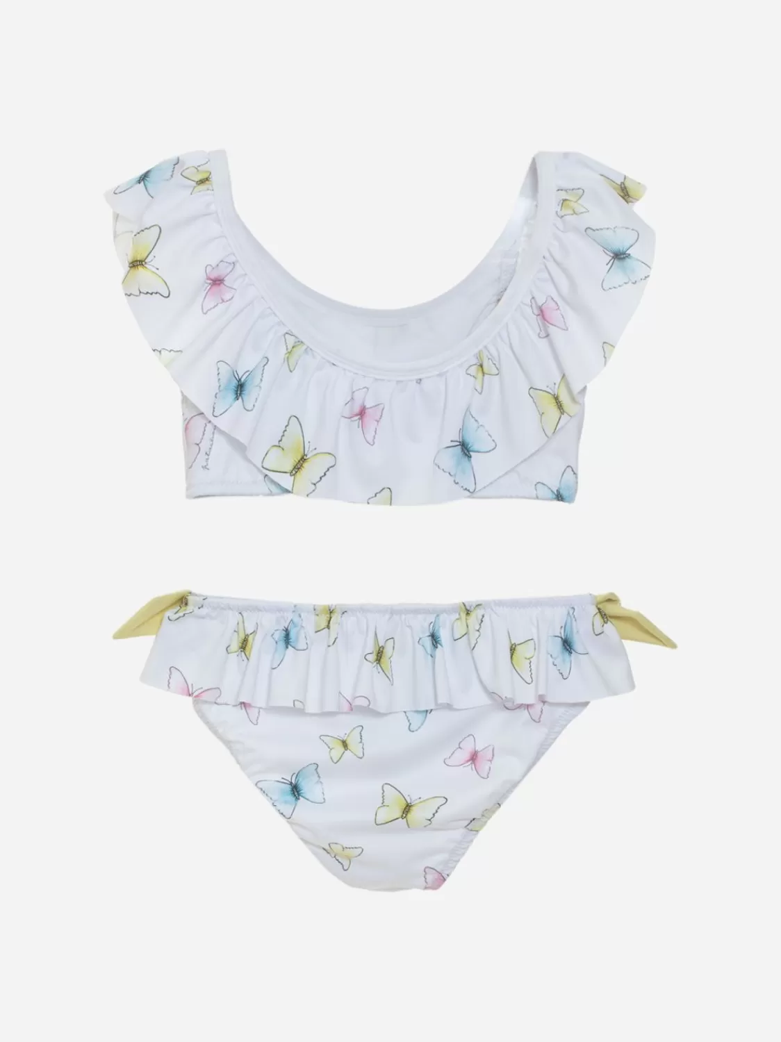 Baby Patachou Witte Meisjesbikini Met Exclusieve Vlinderprint