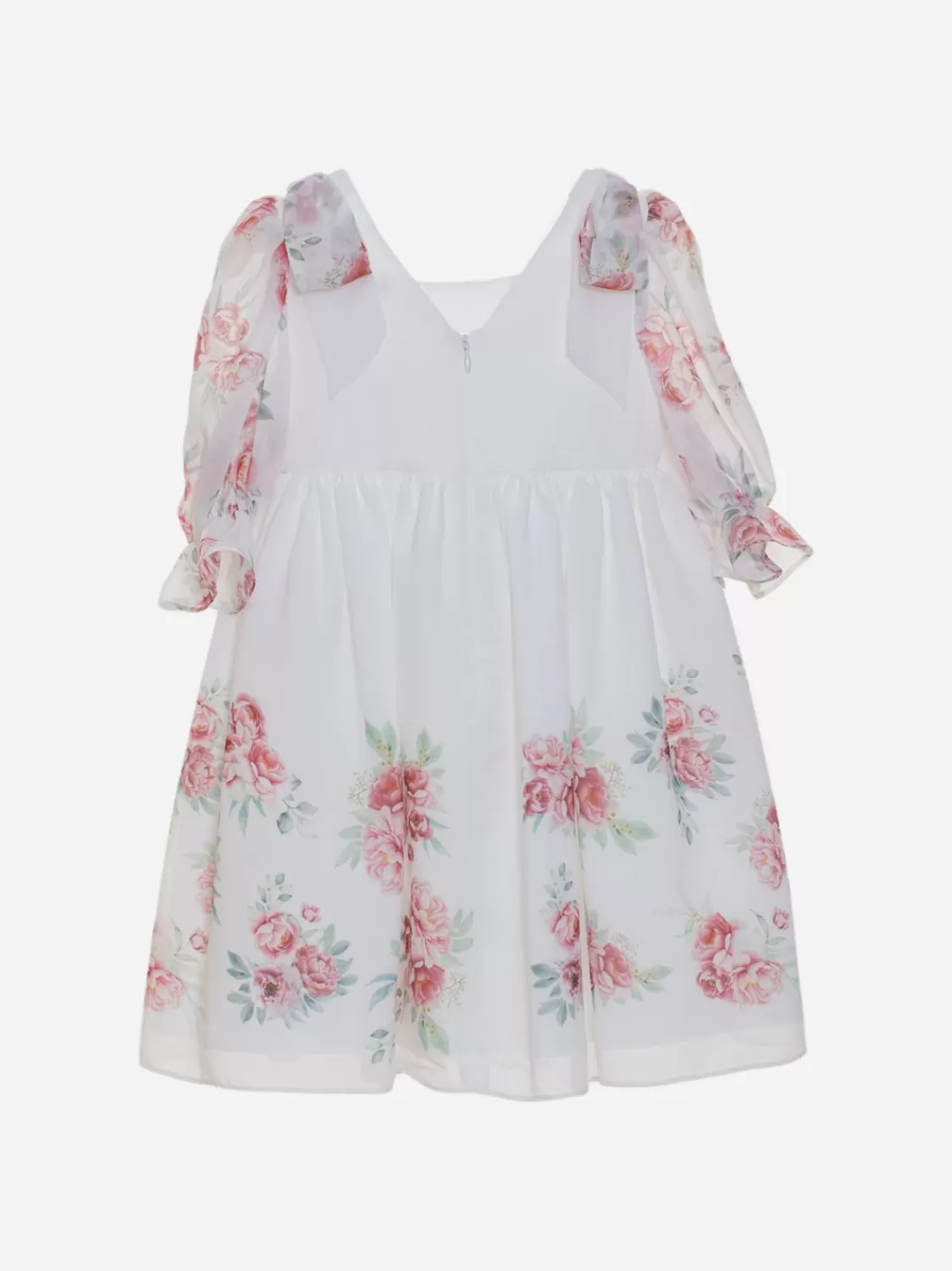 Meisje Patachou Witte Meisjesjurk Met Rozenprint